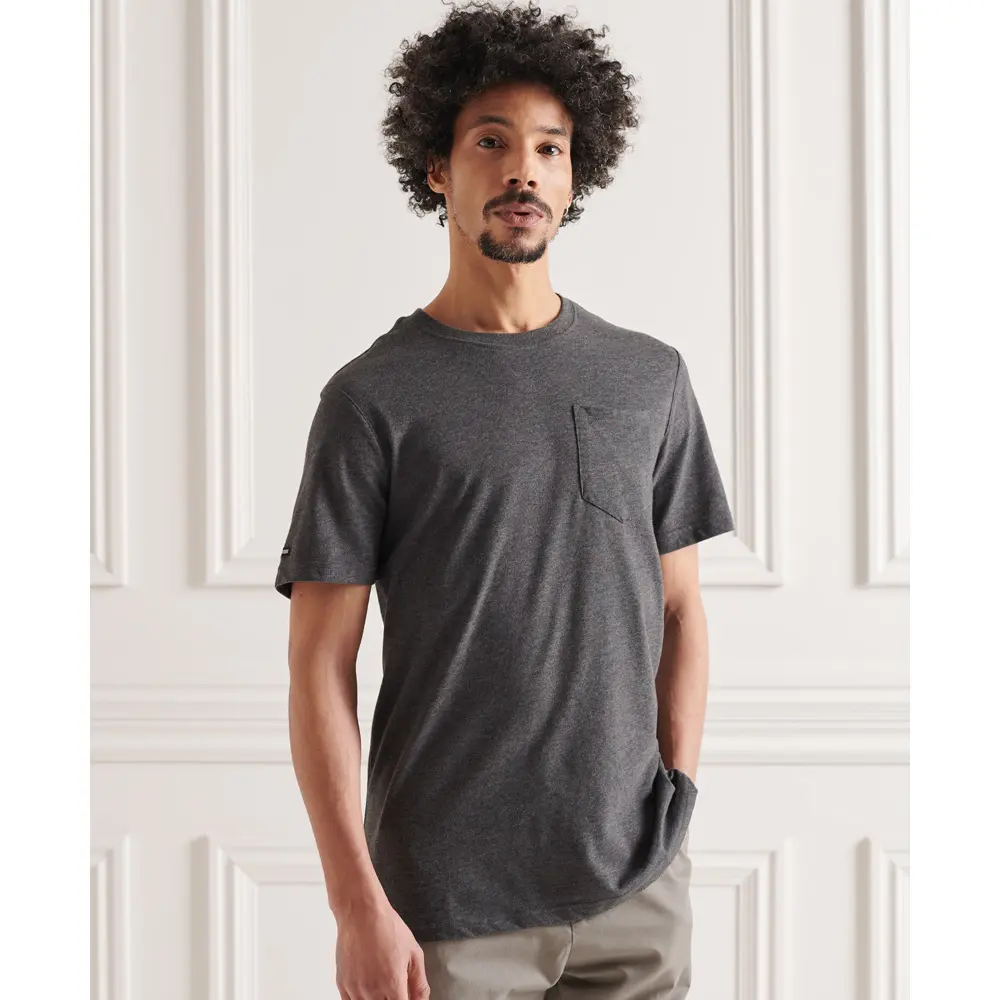 5059046751341 - Herren T-Shirt AUTHENTIC COTTON TEE Charcoal Marl Dunkelgrau