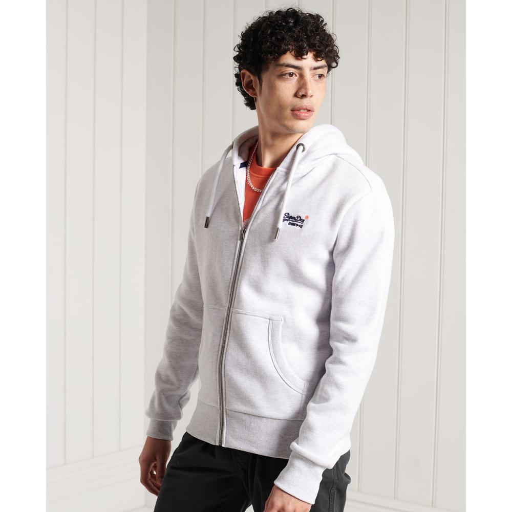 5059046275915 - Mens Klassische Kapuzenjacke aus der Orange Label Kollektion Hellgrau - Größe S