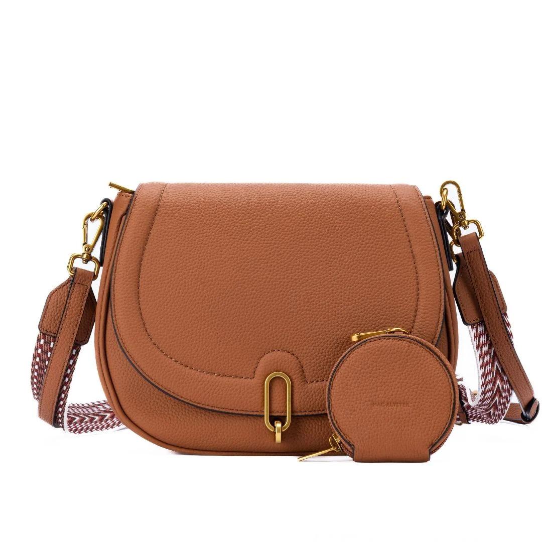 3658541076175 - Damen Halbmond Umhängetasche mit Klappe Giulia