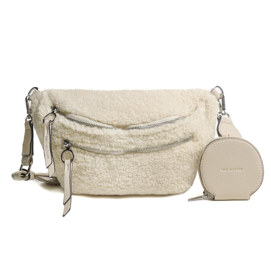 3658541069078 - Doppeltes Taschen-Umhängetäschchen für Damen mit Fleece Mac Alyster