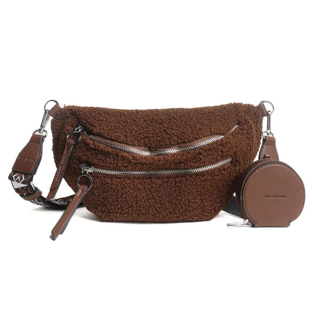 3658541069092 - Doppeltes Taschen-Umhängetäschchen für Damen mit Fleece Mac Alyster