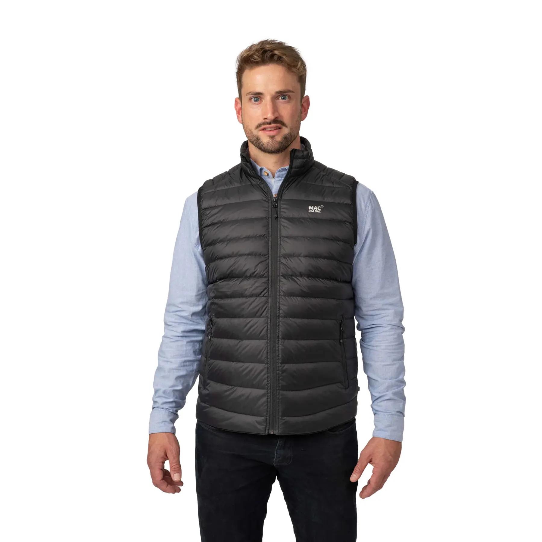Mac In A Sac Men's Noir Sleeveless Down Jacket Alpine