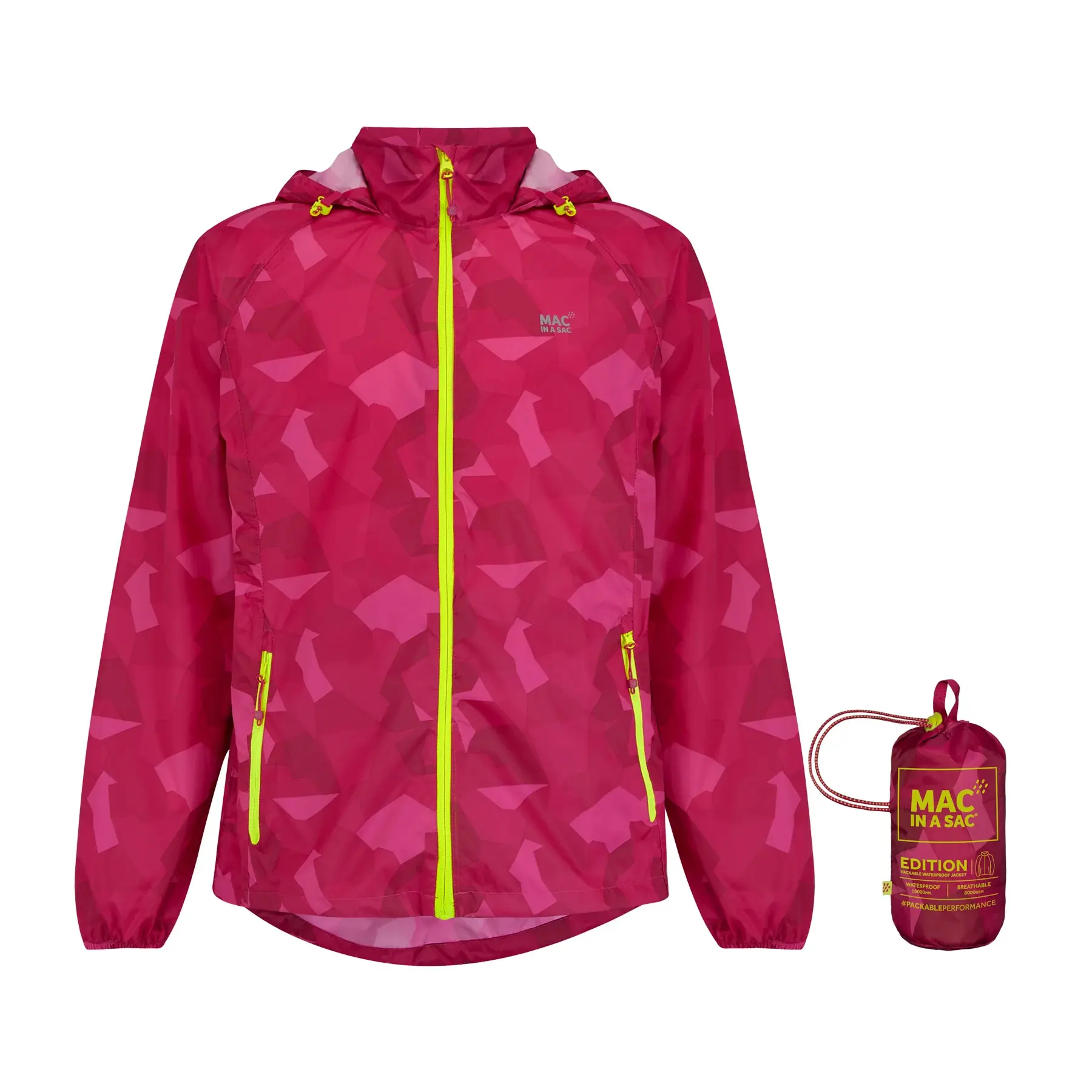 Mac In A Sac Unisex Rose Waterproof Jacket Edition