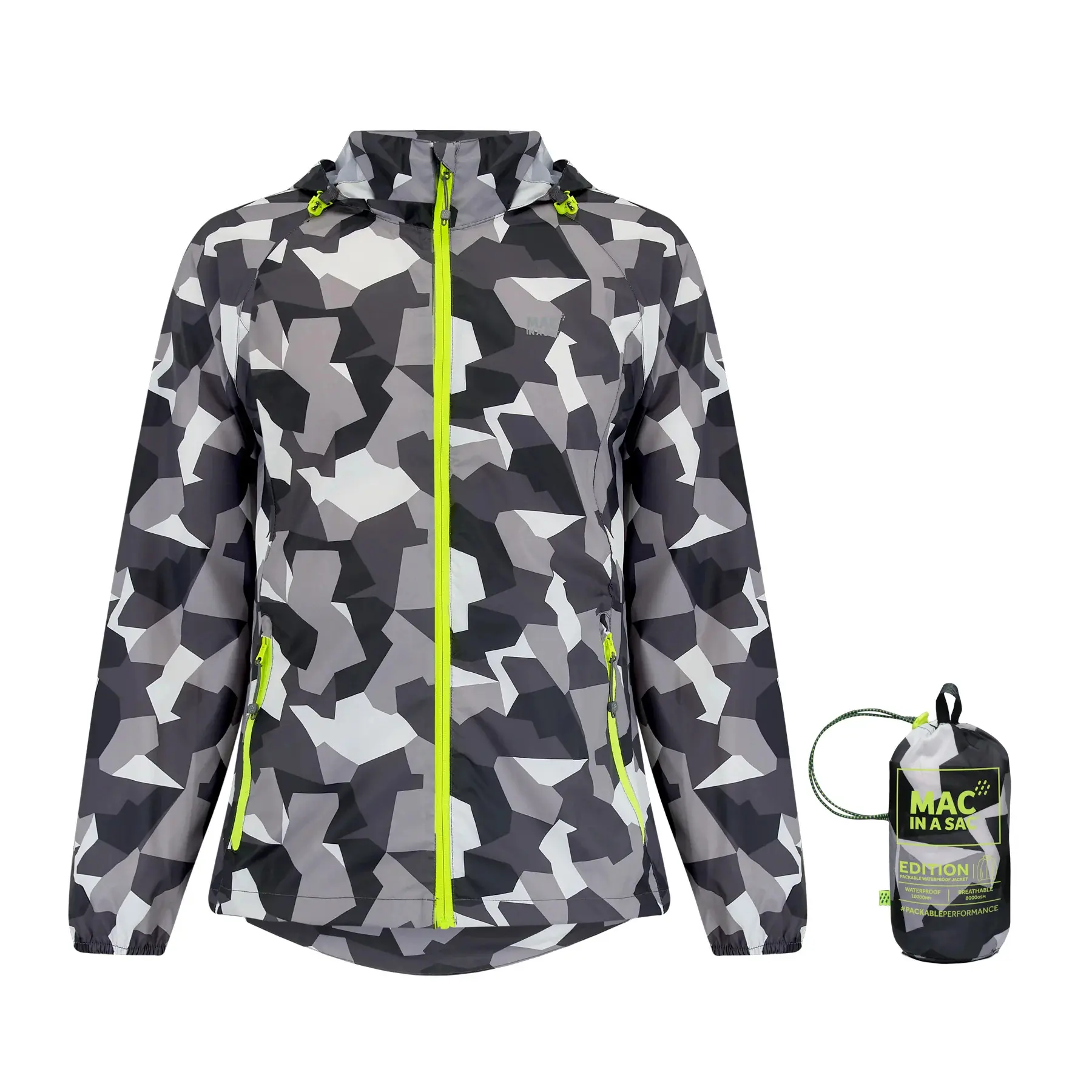 Mac In A Sac Unisex Blanc Waterproof Jacket Edition