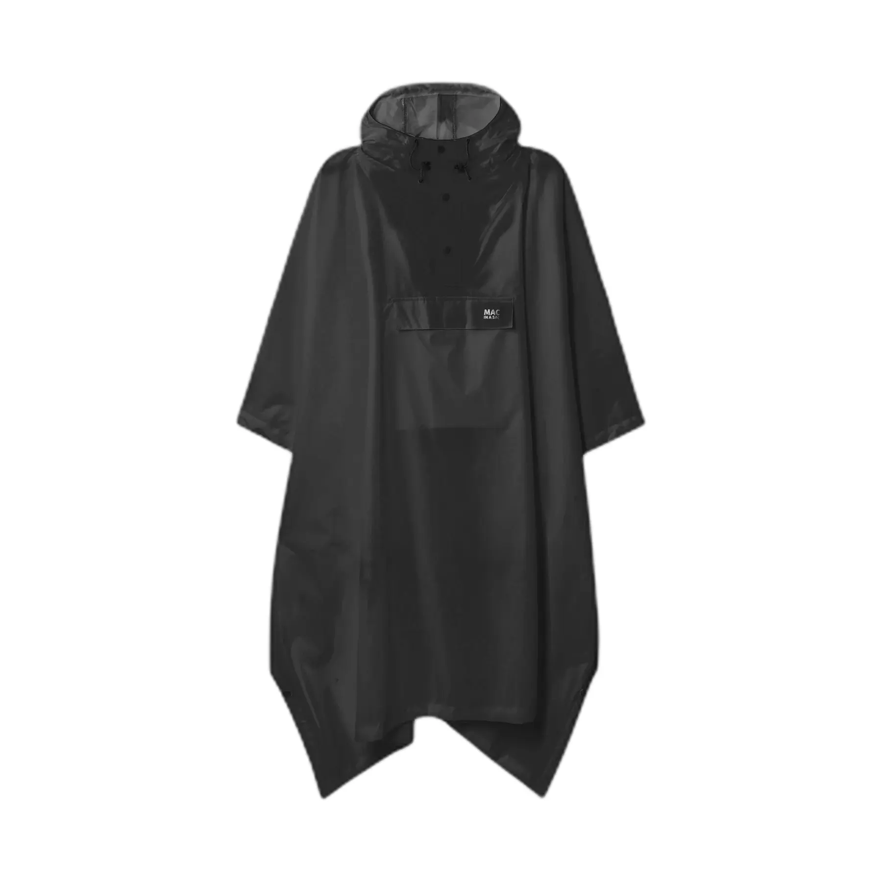 Mac In A Sac Unisex Noir Waterproof Poncho