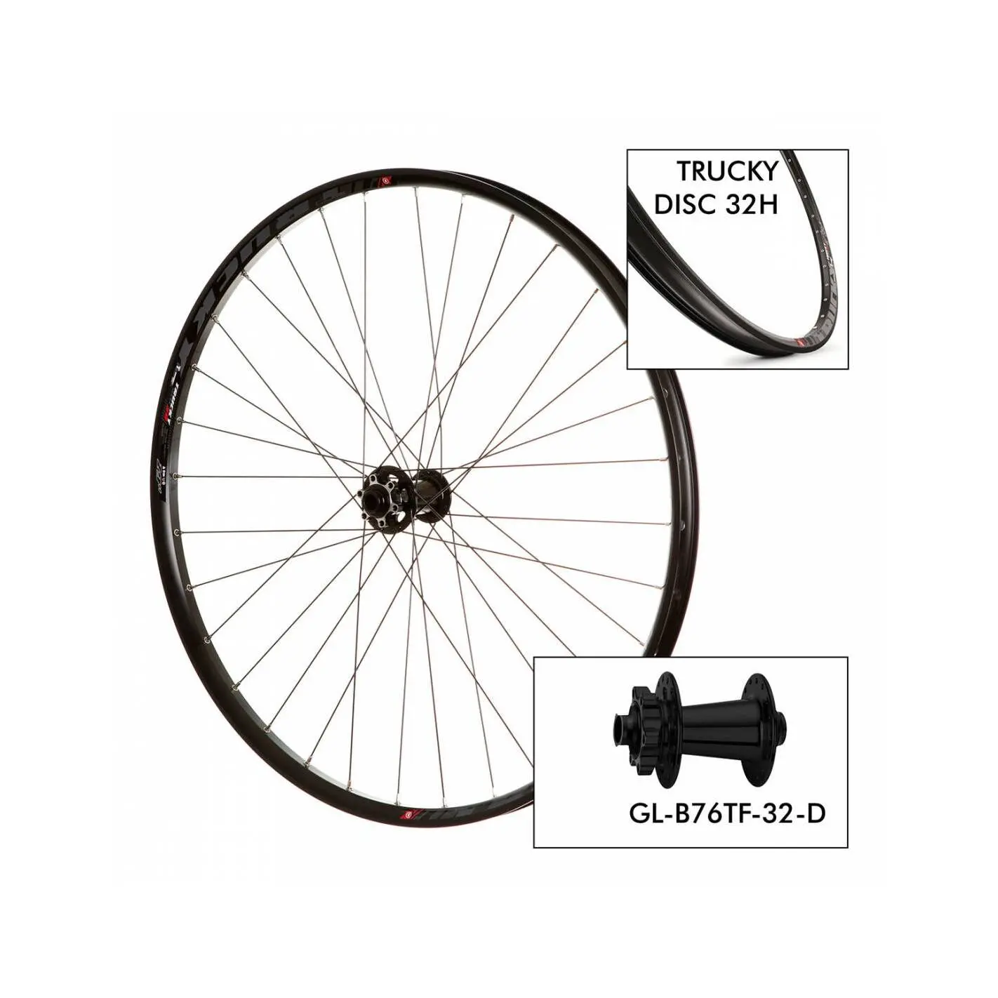 Fahrradrad Mach1 D. Trucky30 32H - TF 15x110