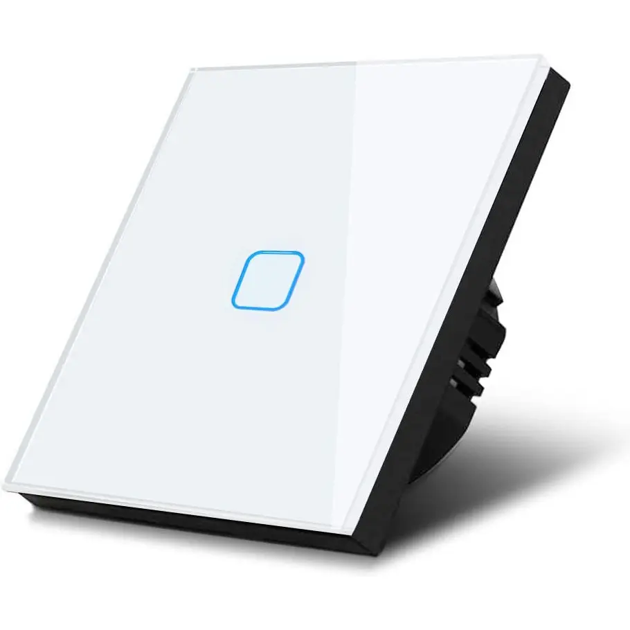 5902211116264 - Maclean Touch-Lichtschalter einzeln Glas Weiß mit Taste und quadratischer Tastenbeleuchtung Abmessungen 86x86 mm Energie MCE701W (White Square 5902211116264 - Maclean Touch-Lichtschalter einzeln Glas Weiß mit Taste und quadratischer Tastenbeleuchtung Abmessungen 86x86 mm Energie MCE701W (White Square