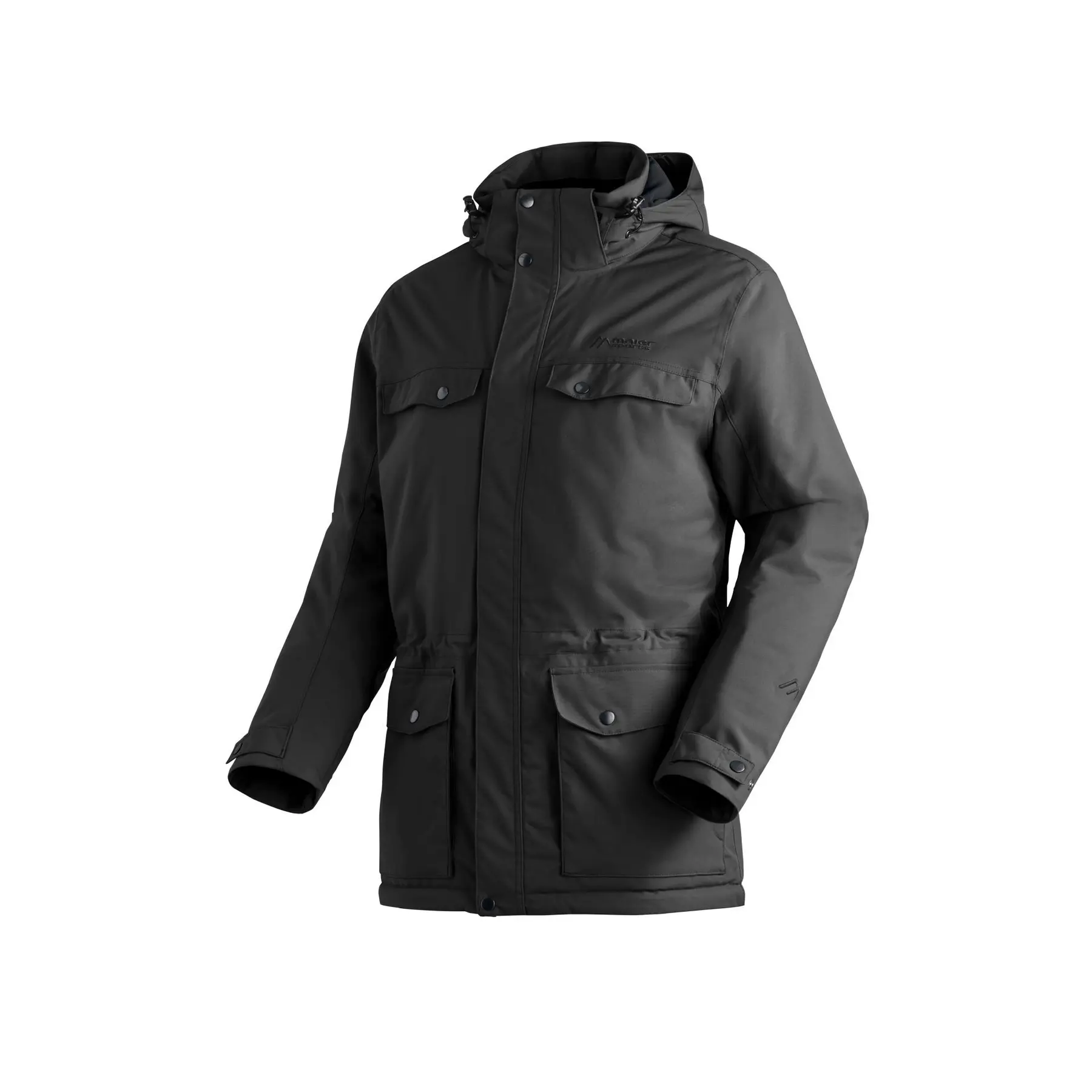 Maier Sports Men's Noir Hooded Jacket Knuth
