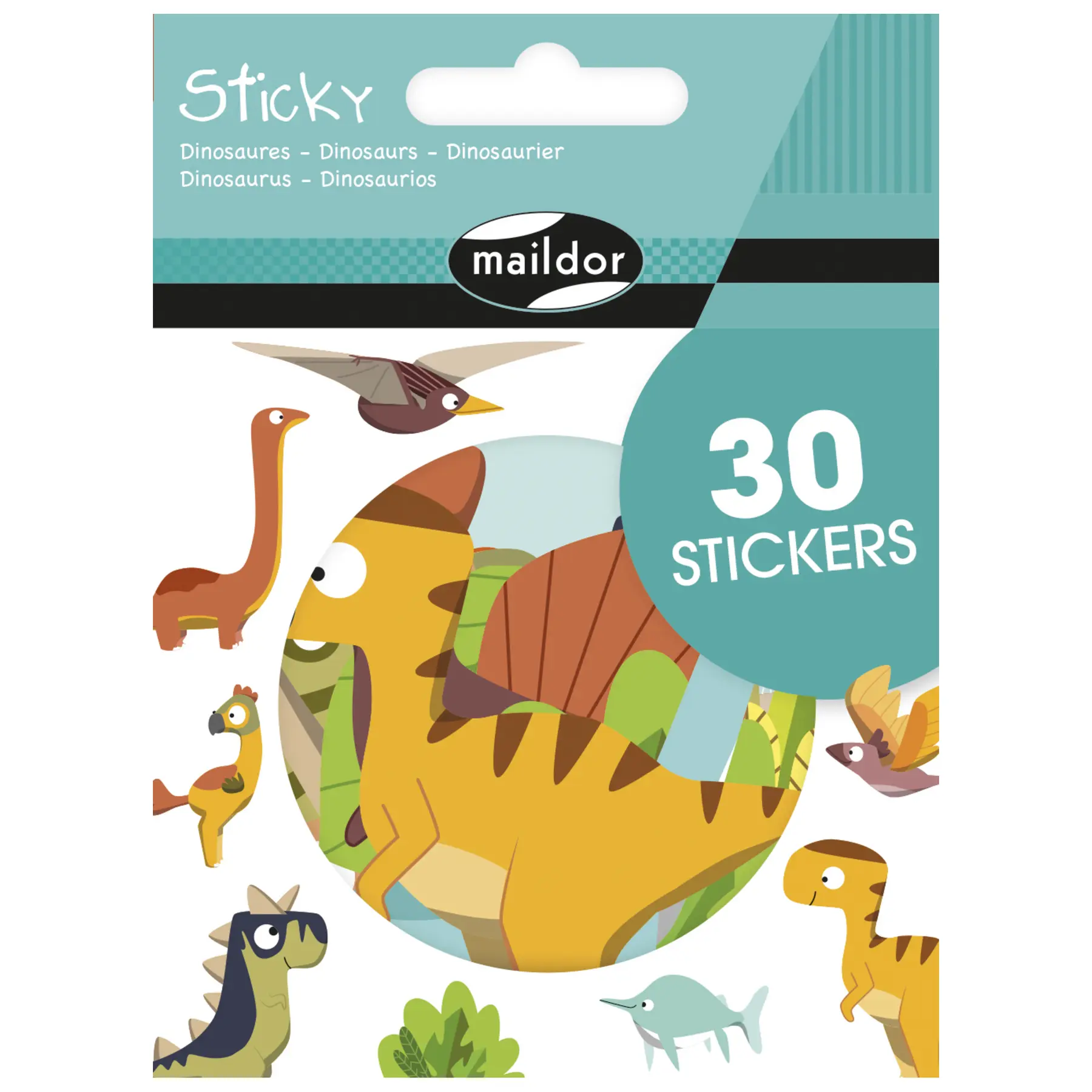 3609510911805 - Dinosaurier-Aufkleber Sticky (x30)
