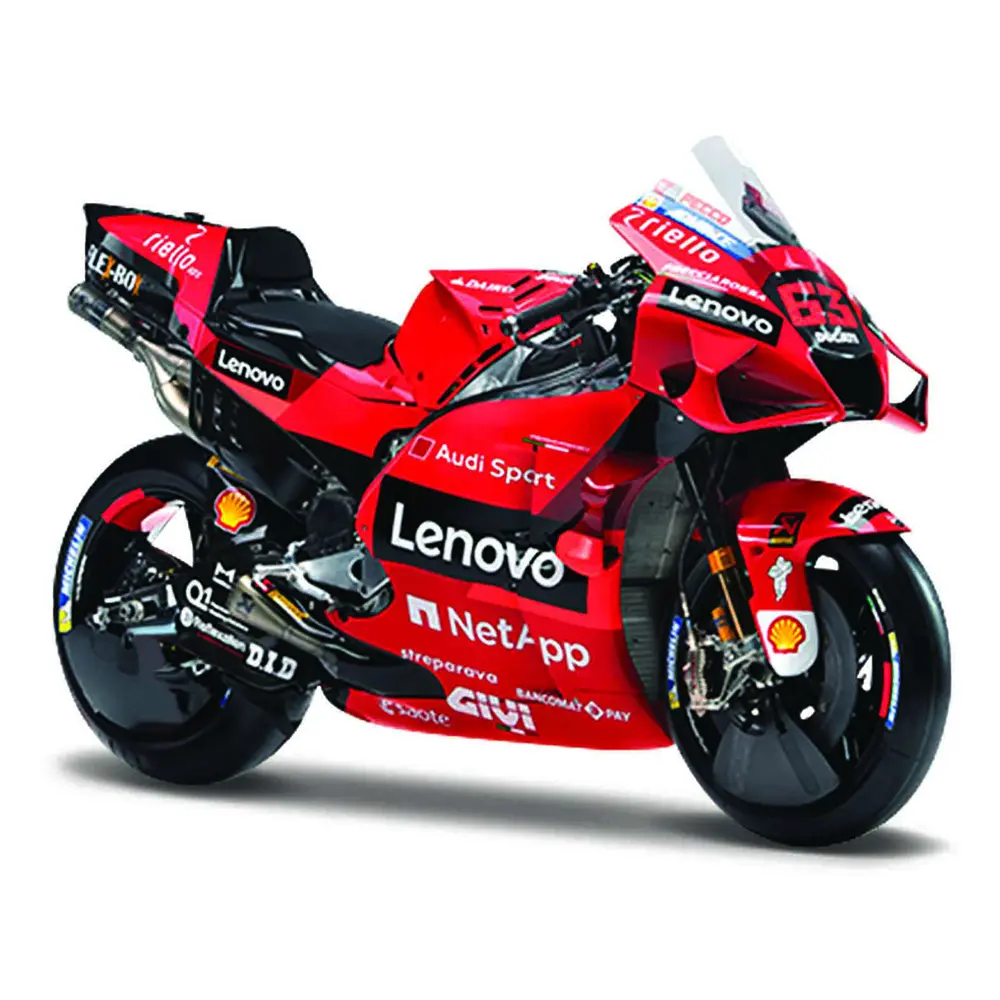Miniature Maisto moto GP Ducati Lenovo team Bagnaia 2021 1/18eme