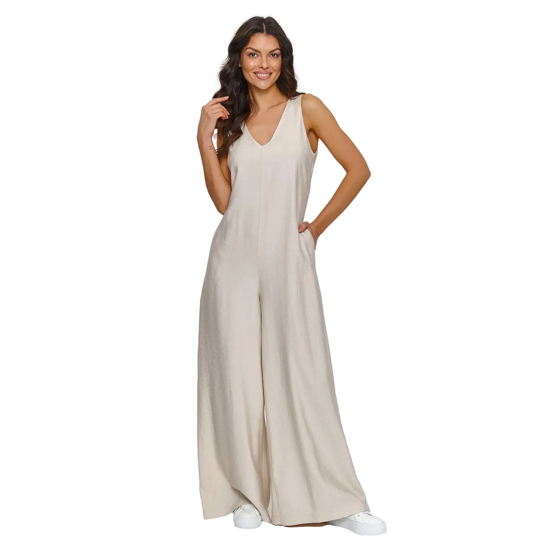 Tuta scollata a V donna