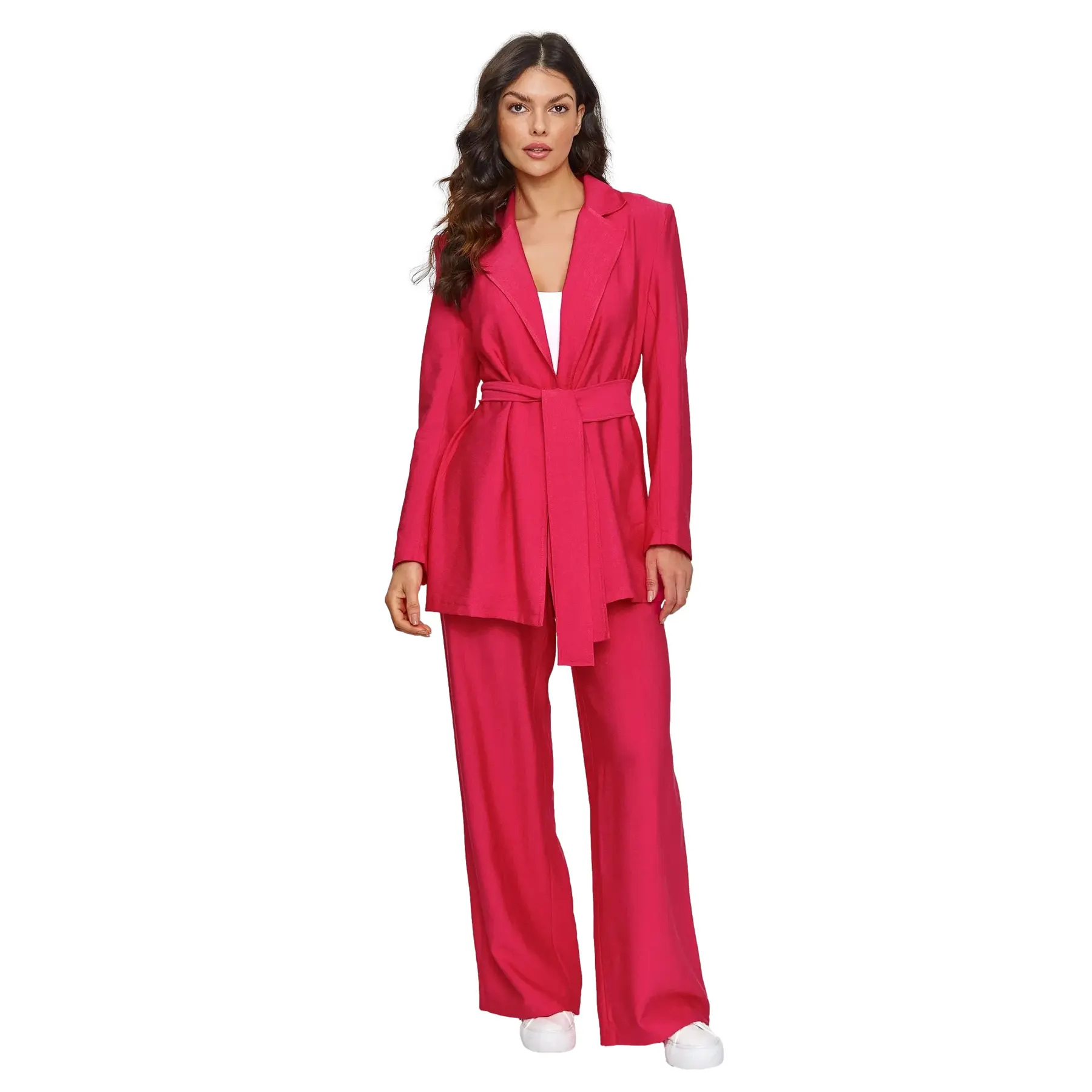 Women's suit jacket and trousers set Makadamia