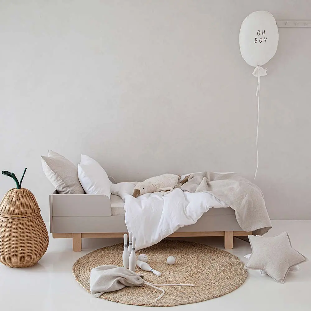 5904453300357 - Personalisierbares graues Ballonkissen Malomi Kids