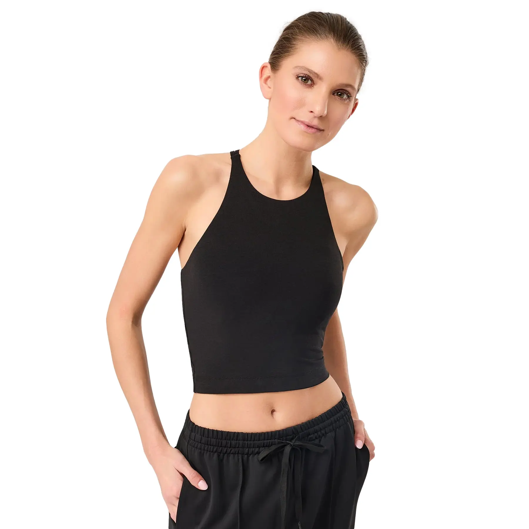 Kurzes Tanktop mit gekreuztem Rücken für Frauen Mandala