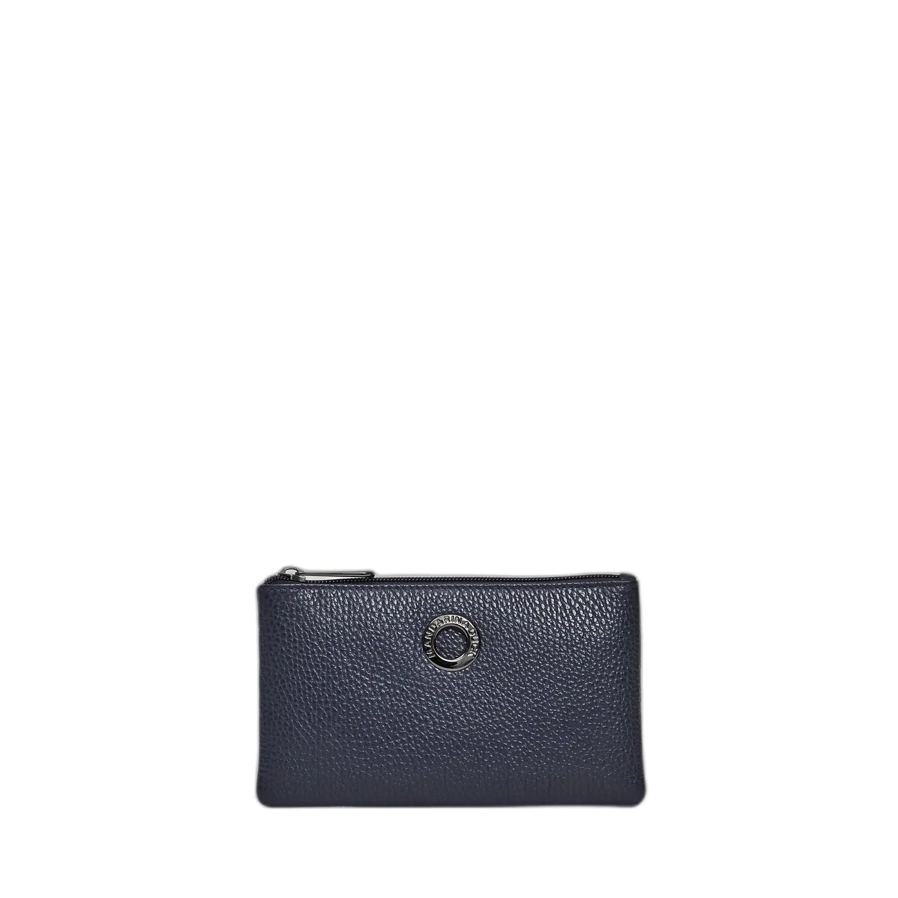 Mandarina Duck Unisex Bleu Zipped Soft Leather Card Holder