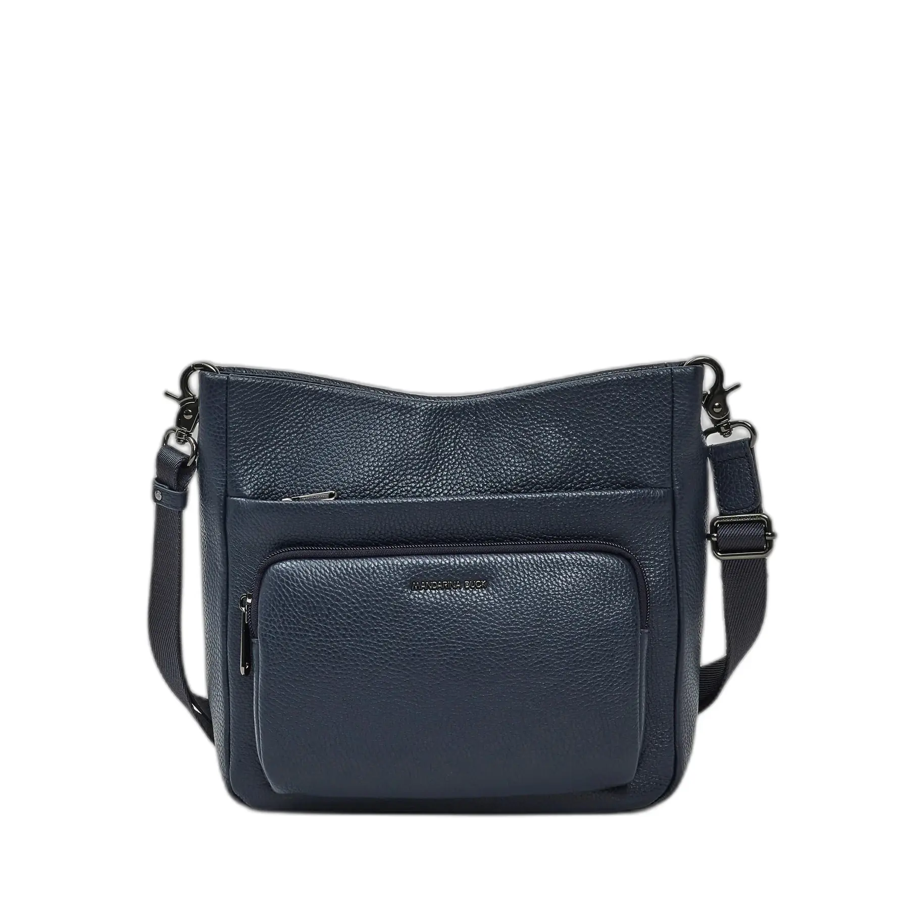 Mandarina Duck Unisex Bleu Calfskin Shoulder Bag Mellow