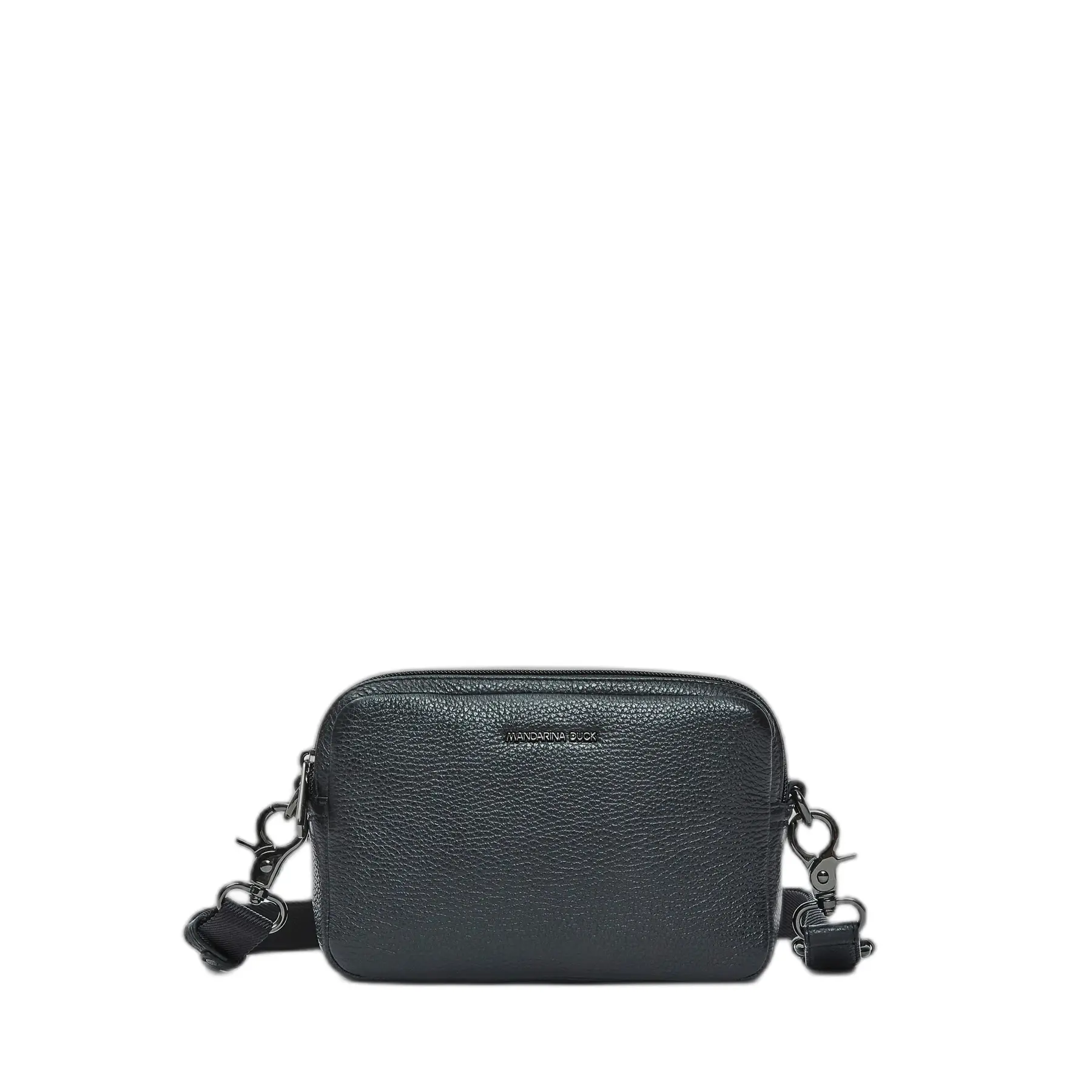 Mandarina Duck Unisex Noir Double Compartment Shoulder Bag Mellow