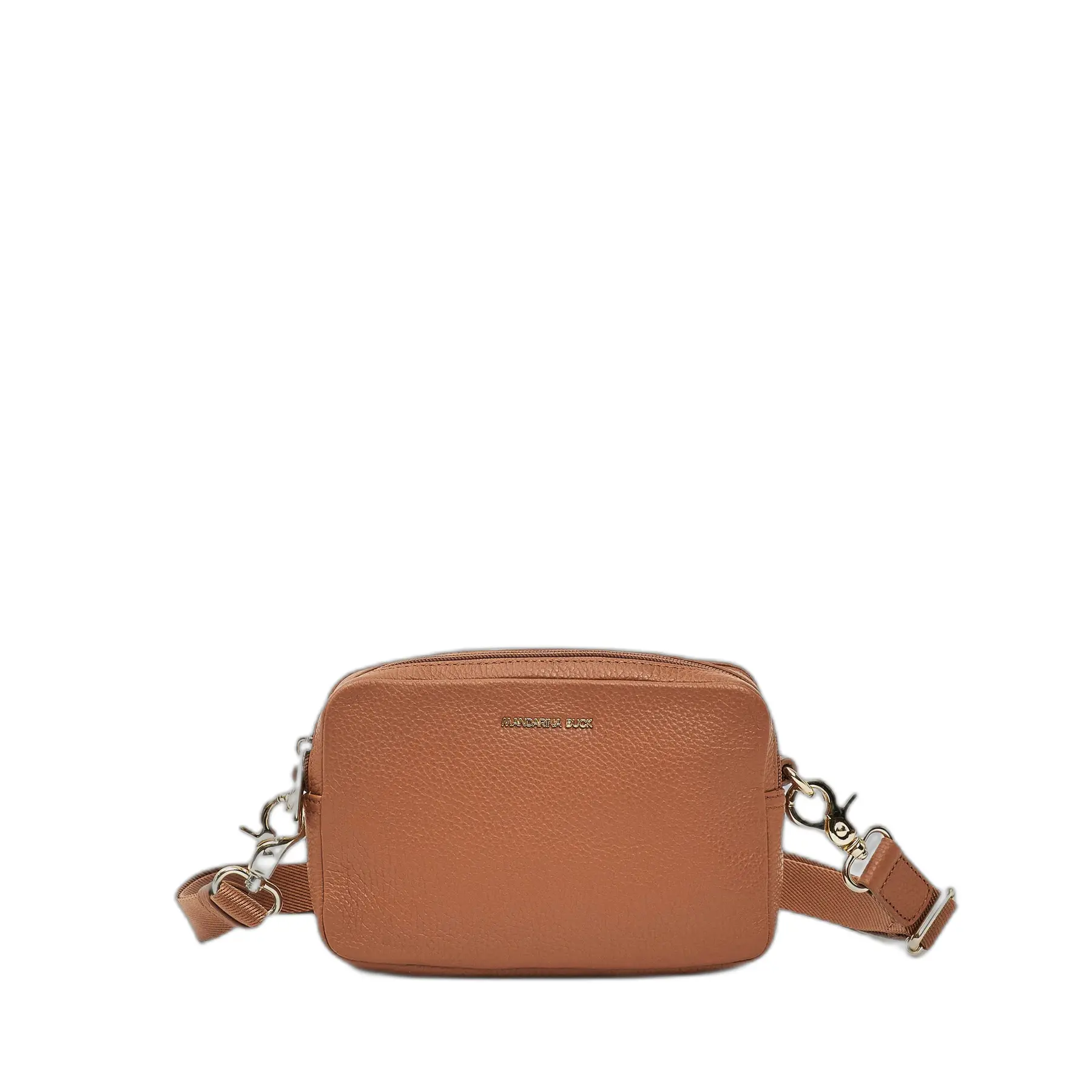 Mandarina Duck Unisex Marron Double Compartment Shoulder Bag Mellow