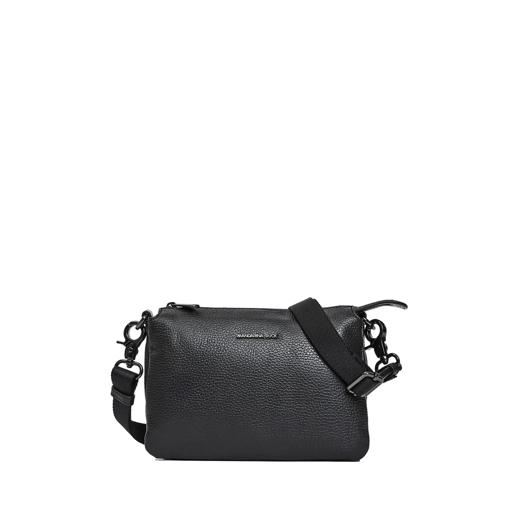Mandarina Duck Unisex Noir Leather Shoulder Bag Mellow