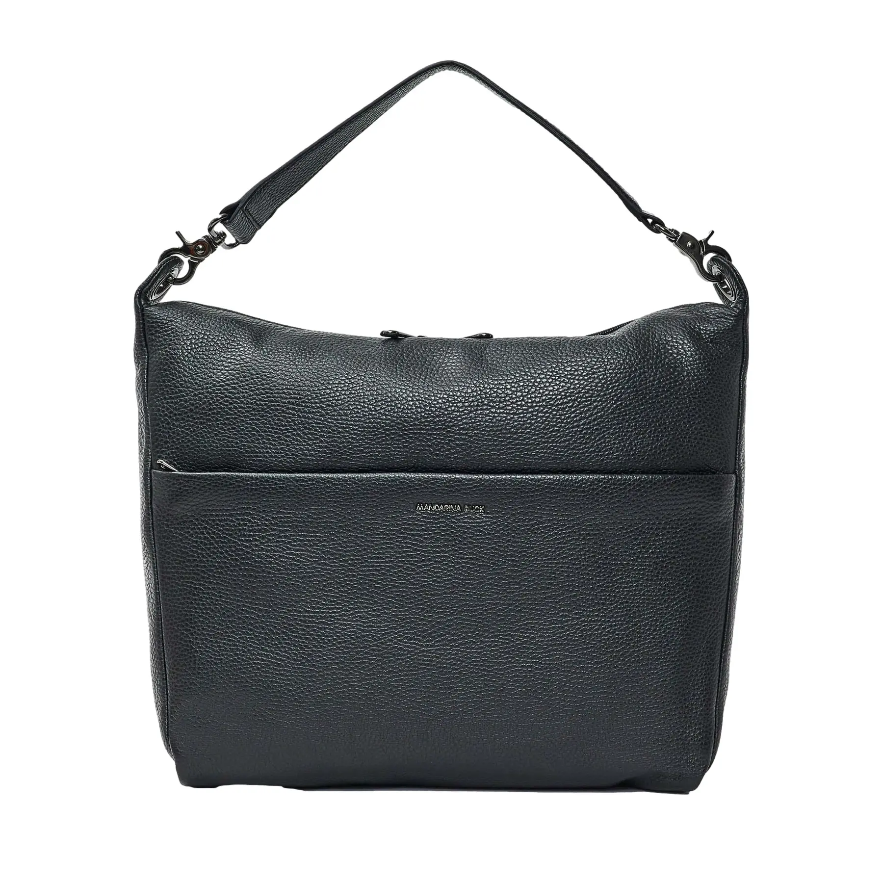 Mandarina Duck Women's Noir Leather Shoulder Bag Mellow 33X33x9 Cm