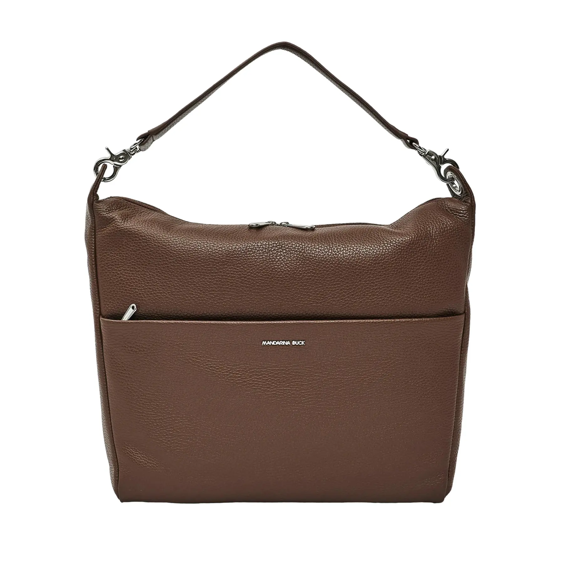 Mandarina Duck Women's Marron Leather Handbag Hobo Mellow