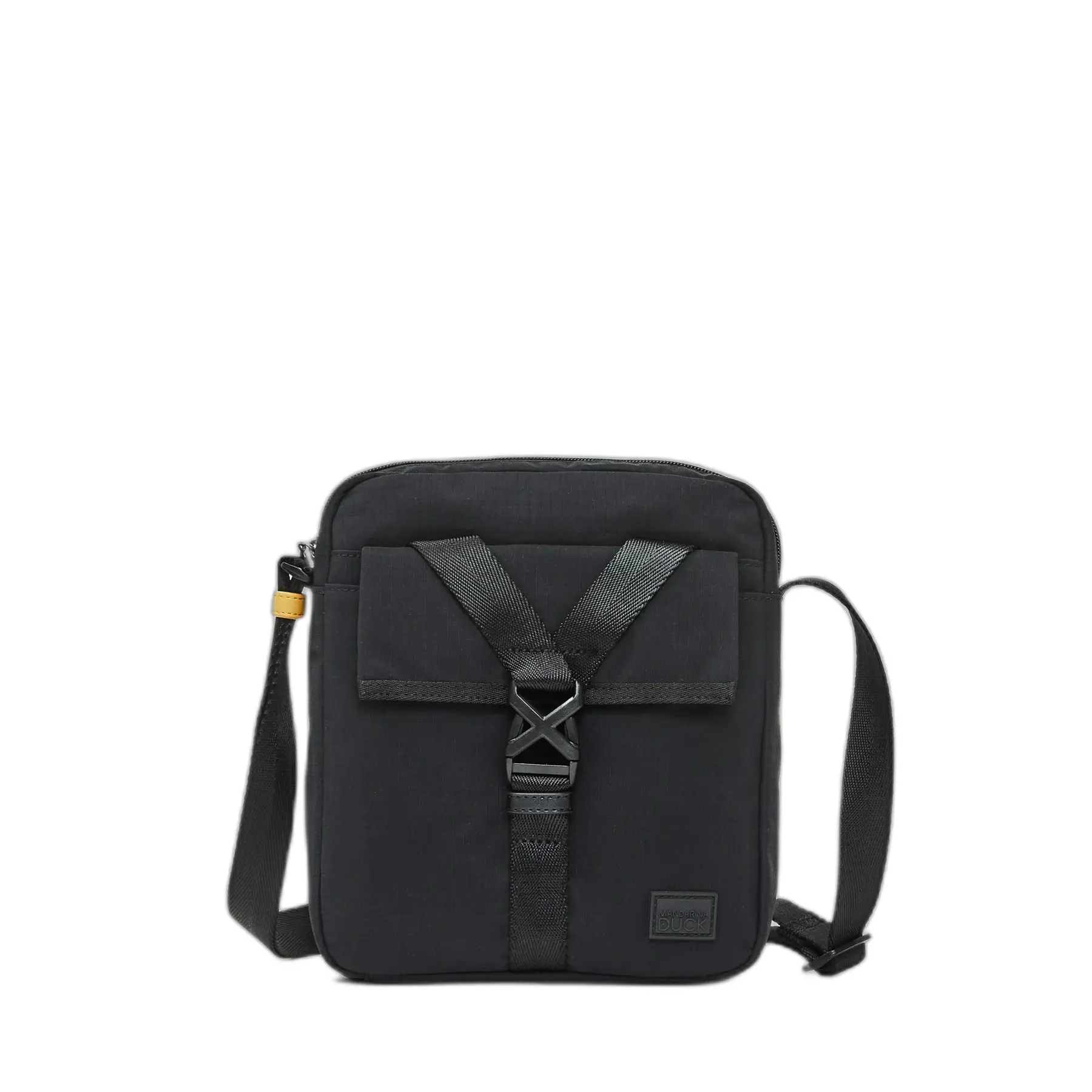 Mandarina Duck Unisex Noir Flap Shoulder Bag Y-Lite