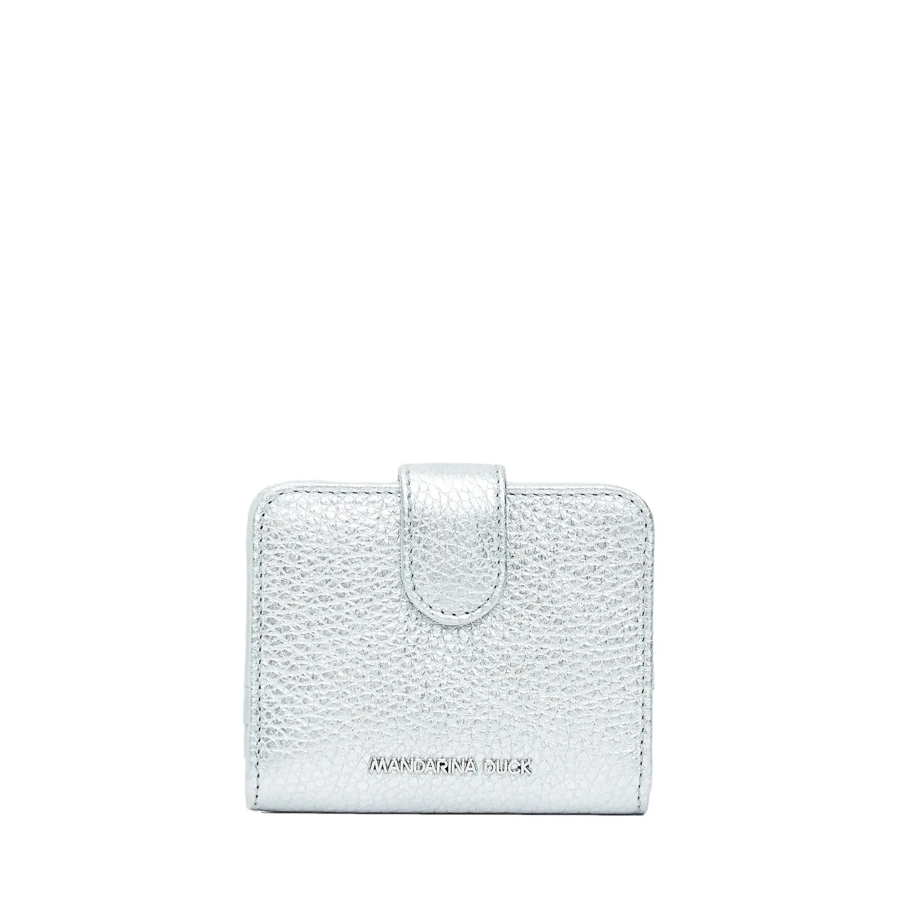 Mandarina Duck Women's Argenté Grain Leather Wallet