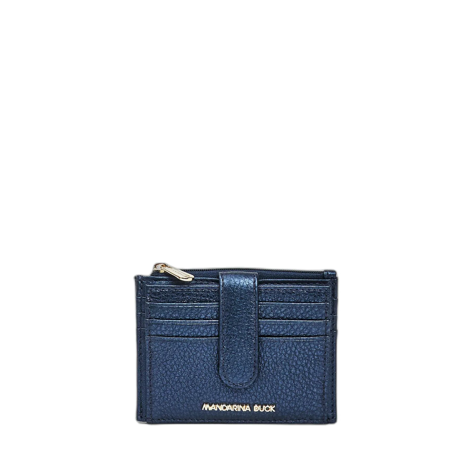 Mandarina Duck Women's Bleu Grained Leather Snap Wallet