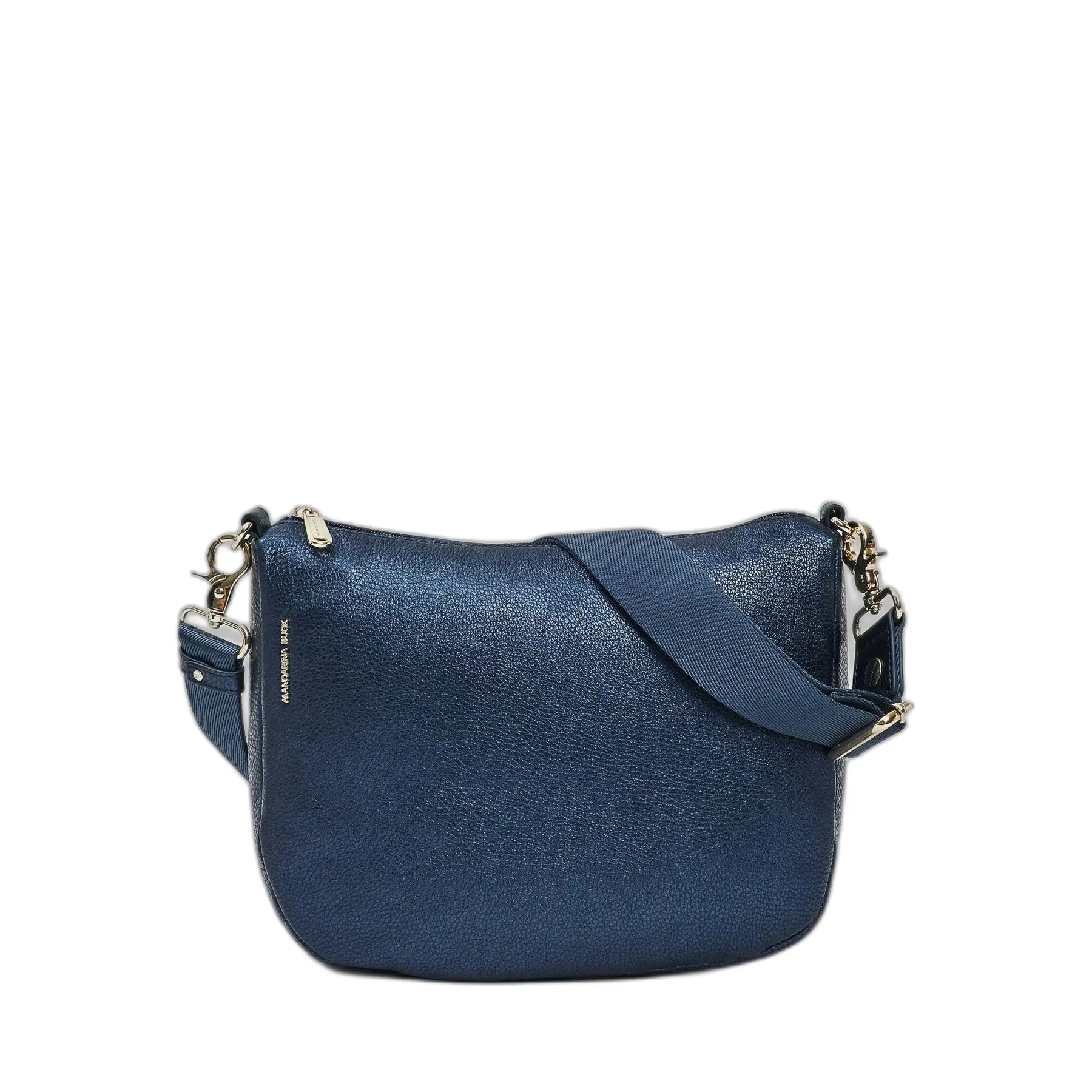 Mandarina Duck Unisex Bleu Shoulder Bag Hobo Mellow Metal
