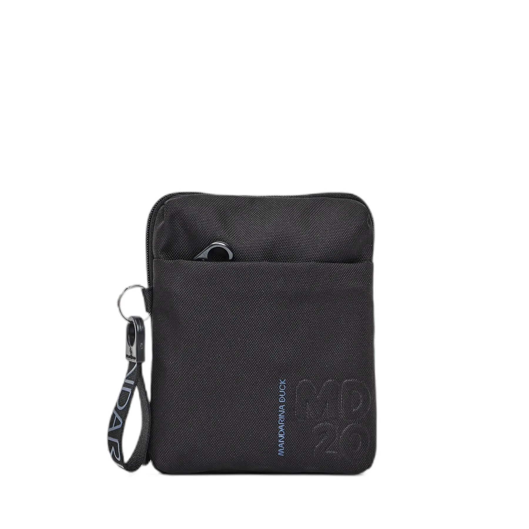 Mandarina Duck Unisex Noir Shoulder Bag With Zip Front Pocket Md20 S
