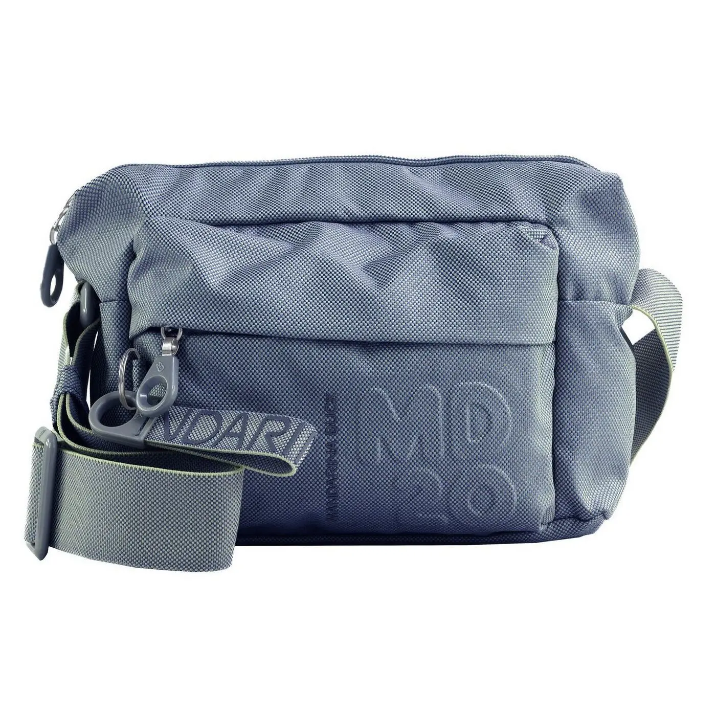 Mandarina Duck Unisex Bleu Medium Shoulder Bag With Front Pocket Md20