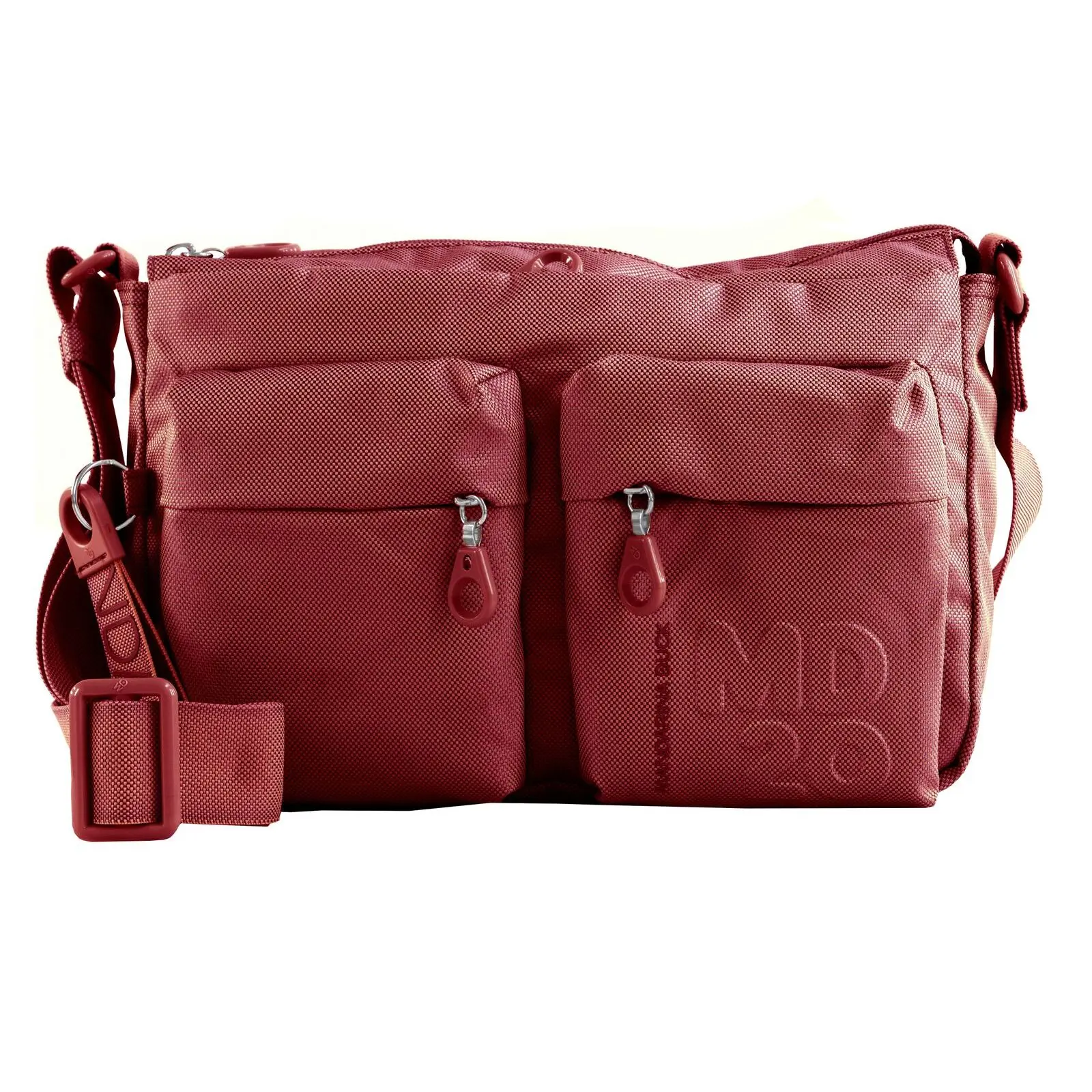 Mandarina Duck Unisex Rouge Medium Shoulder Bag With Double Front Pocket Md20
