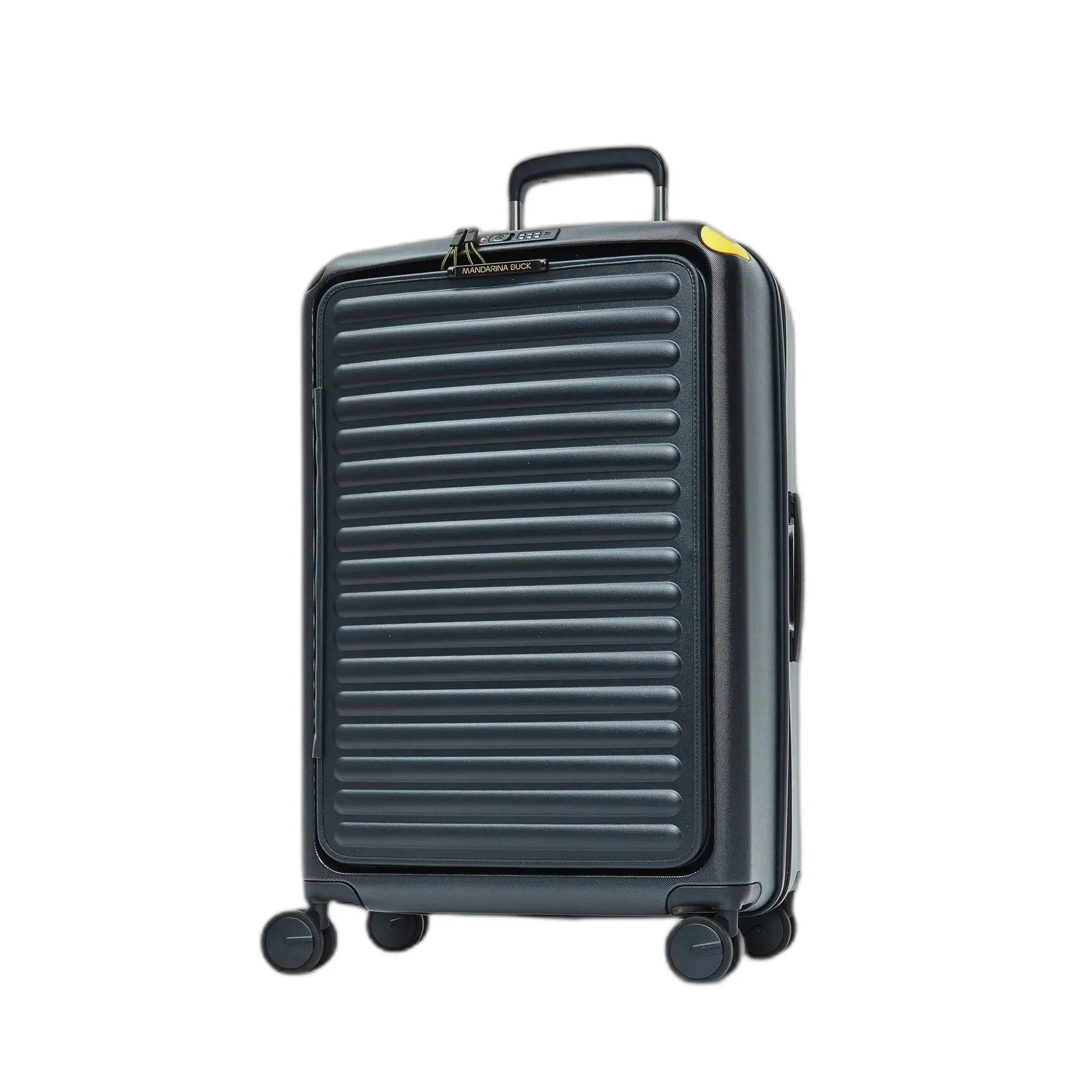 Mandarina Duck Unisex Noir Medium Expandable Trolley Bag Smart Duck