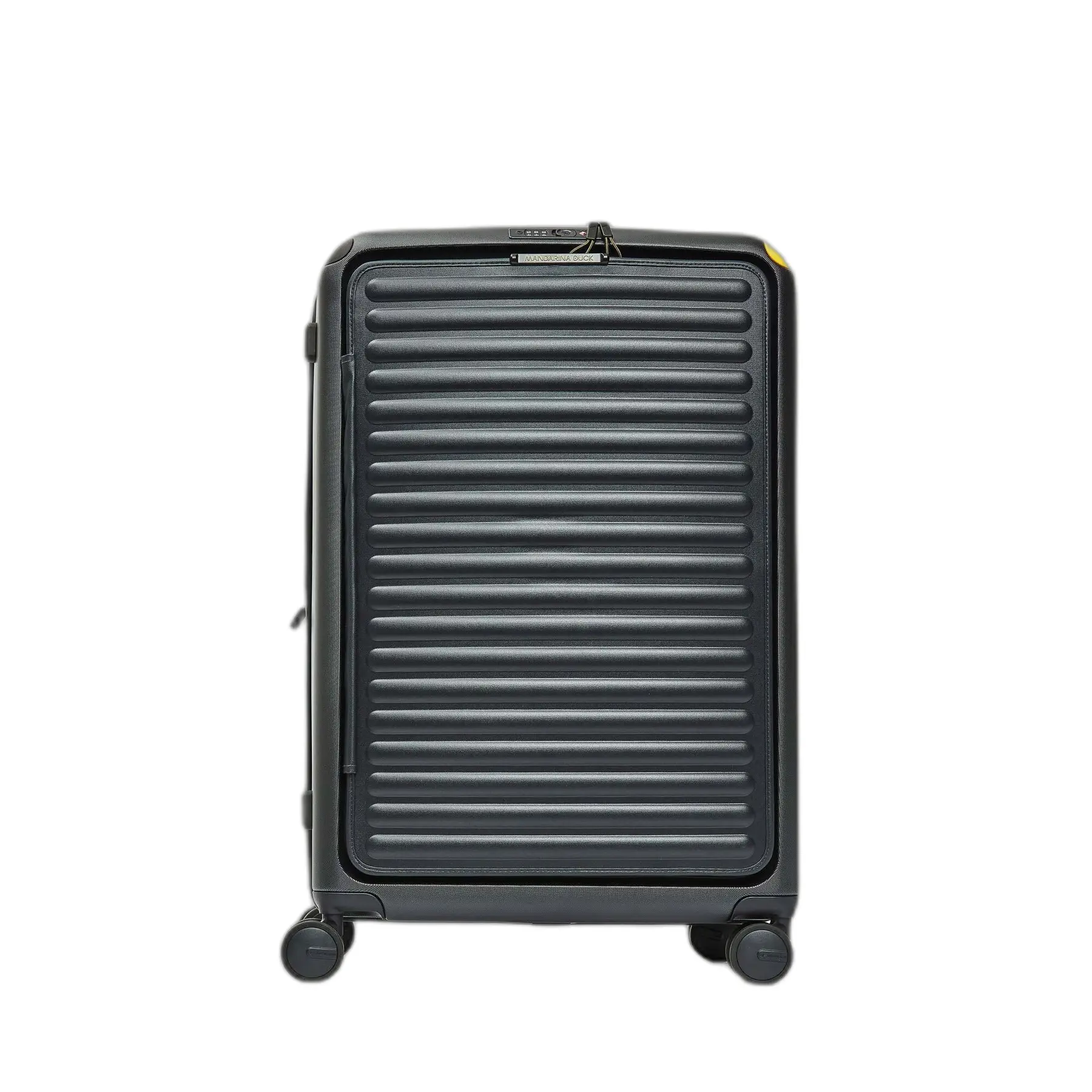 Mandarina Duck Unisex Noir Large Expandable Trolley Bag Smart Duck