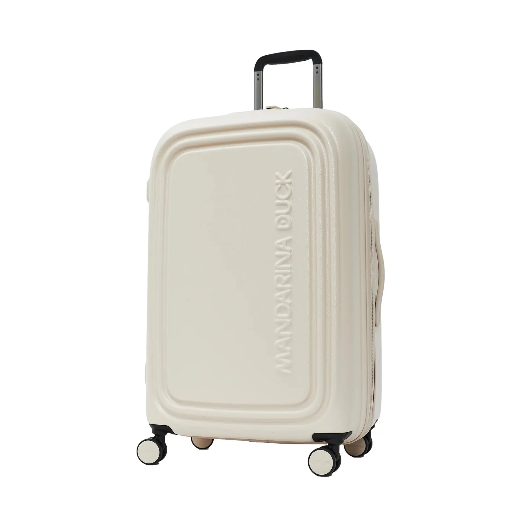 Mandarina Duck Unisex Blanc Medium Expandable Trolley Bag Logoduck +
