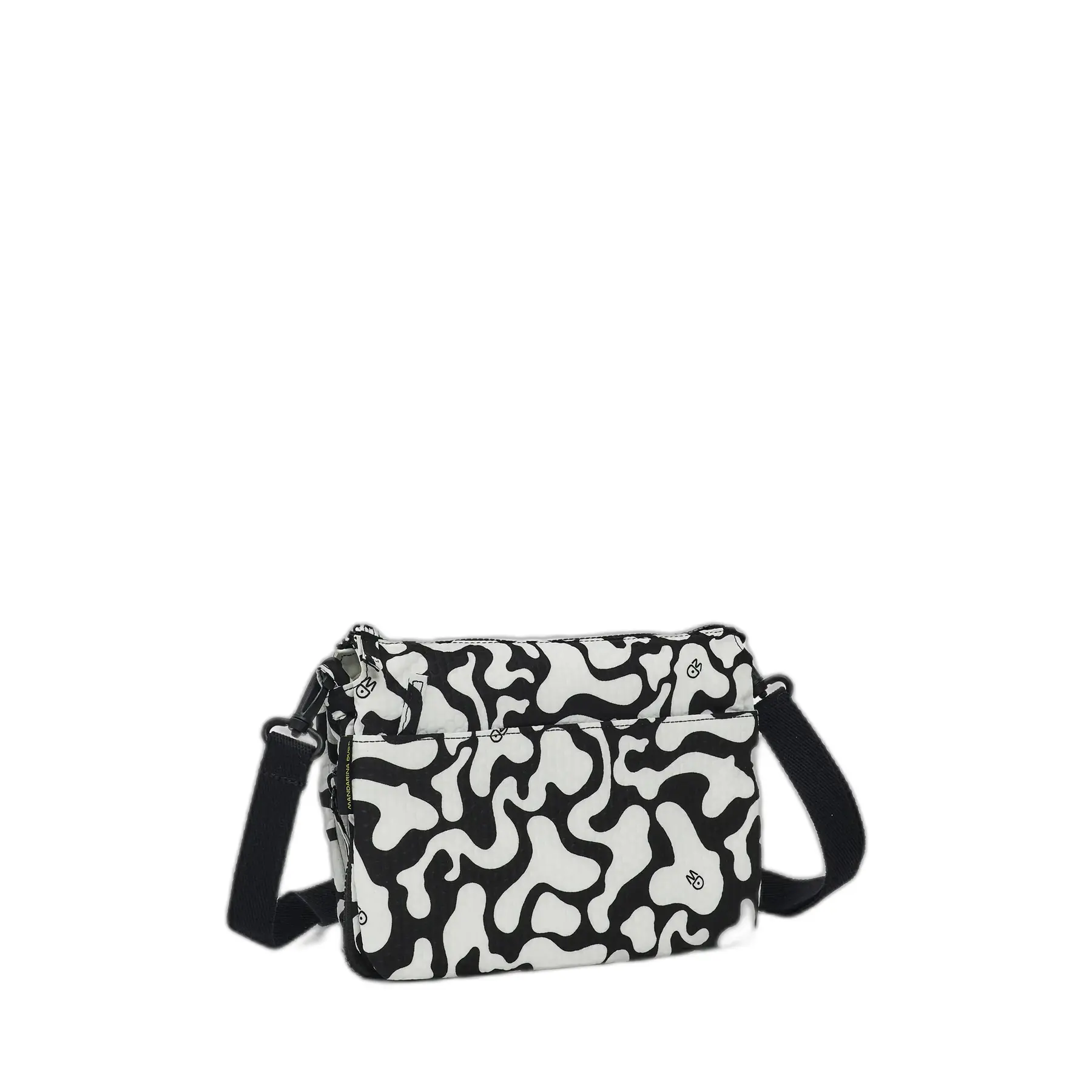 Mandarina Duck Unisex Noir Shoulder Bag Revival Moire