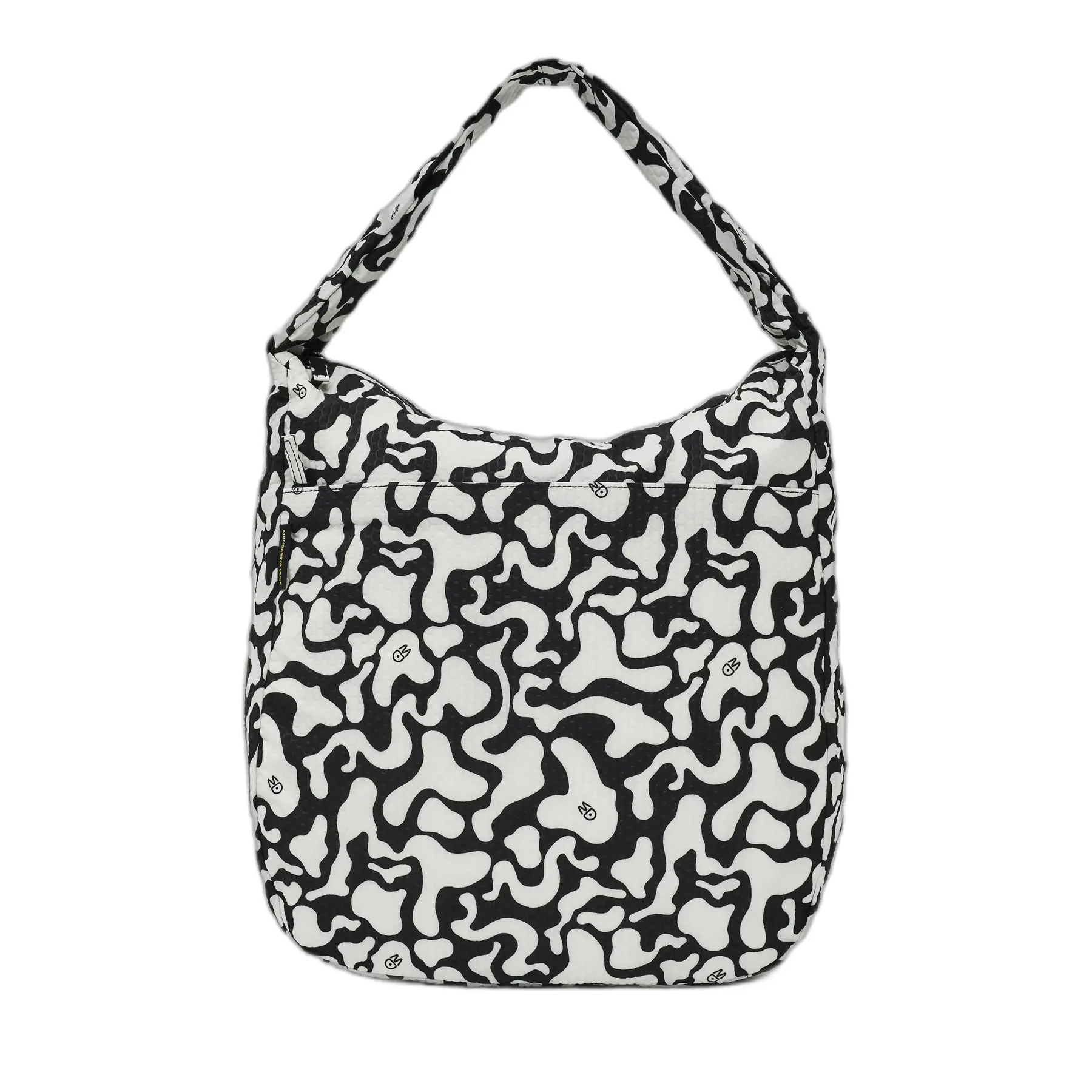 Mandarina Duck Unisex Noir Handbag Hobo Revival Moire
