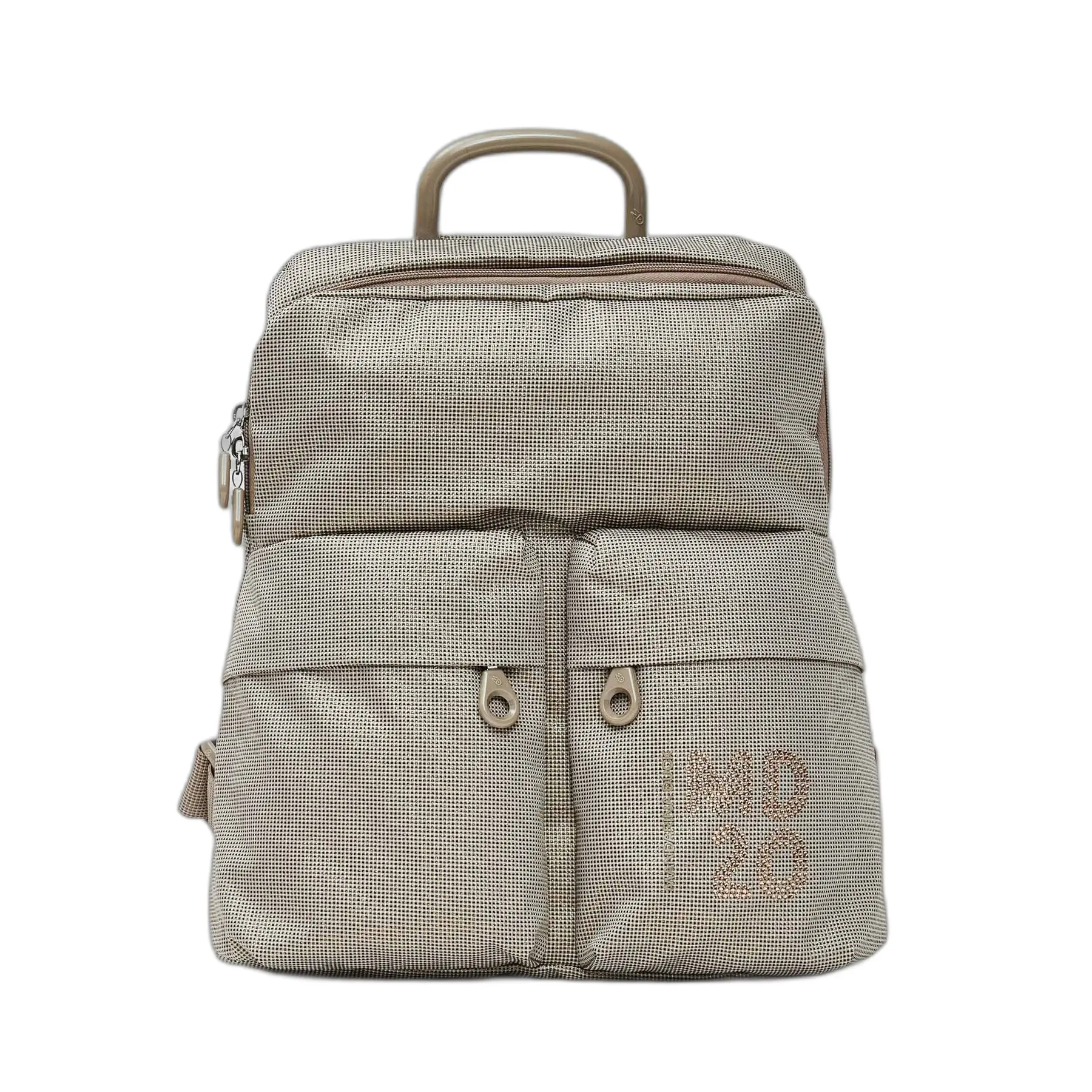 Mandarina Duck Unisex Beige Backpack With Handle And Straps Md20 Lux 2.0