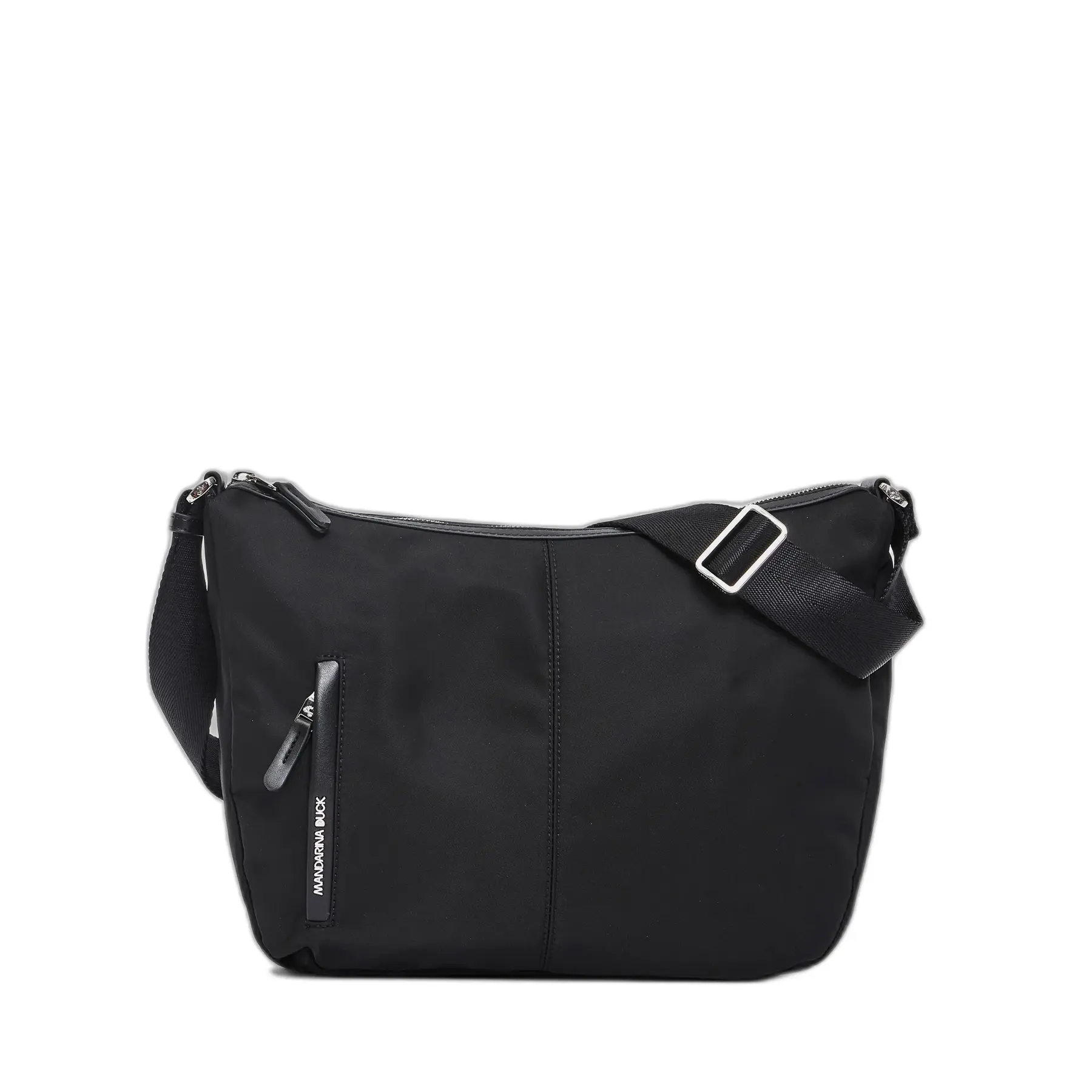 Mandarina Duck Unisex Noir Nylon Shoulder Bag Hobo Hunter