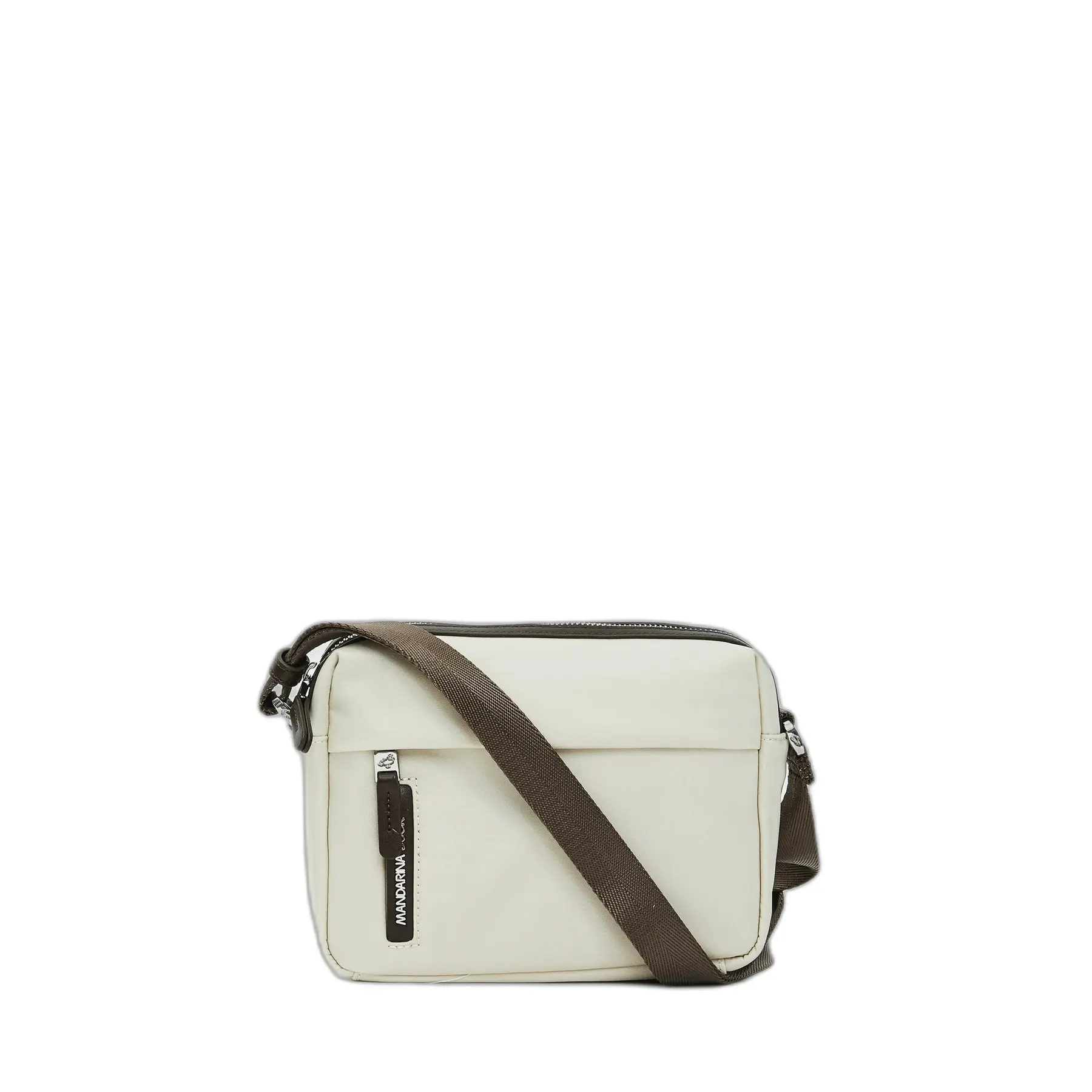 Mandarina Duck Unisex Blanc Shoulder Bag With Front Pocket In Nylon Hunter