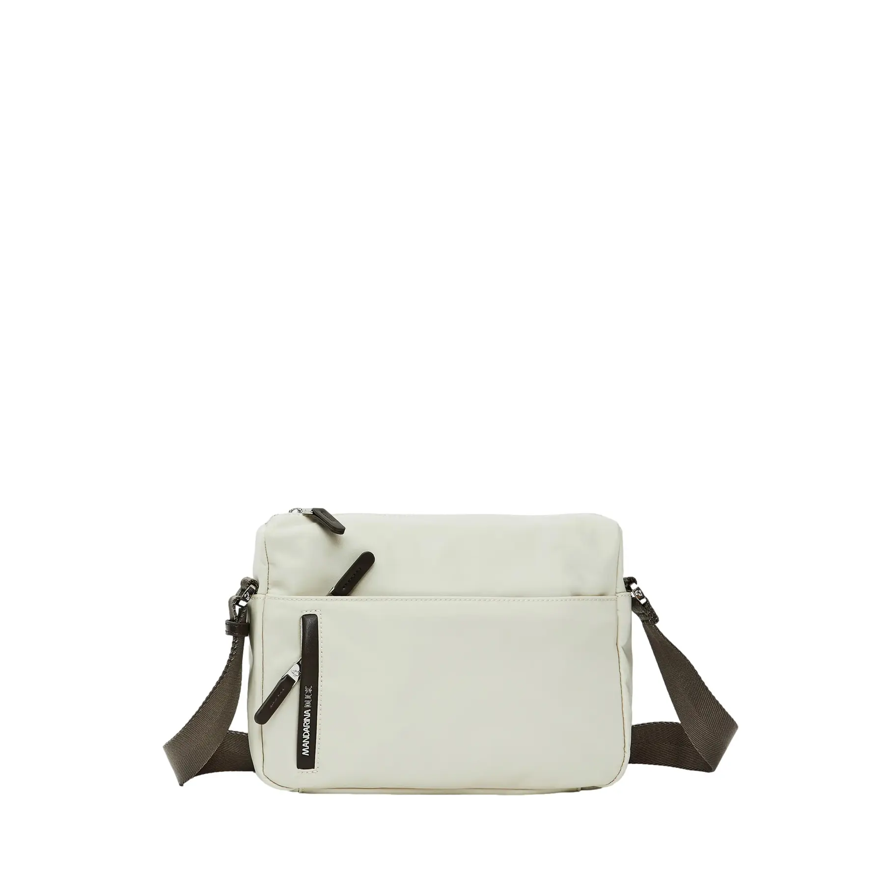 Mandarina Duck Unisex Blanc Shoulder Bag With Outside Pocket Hunter