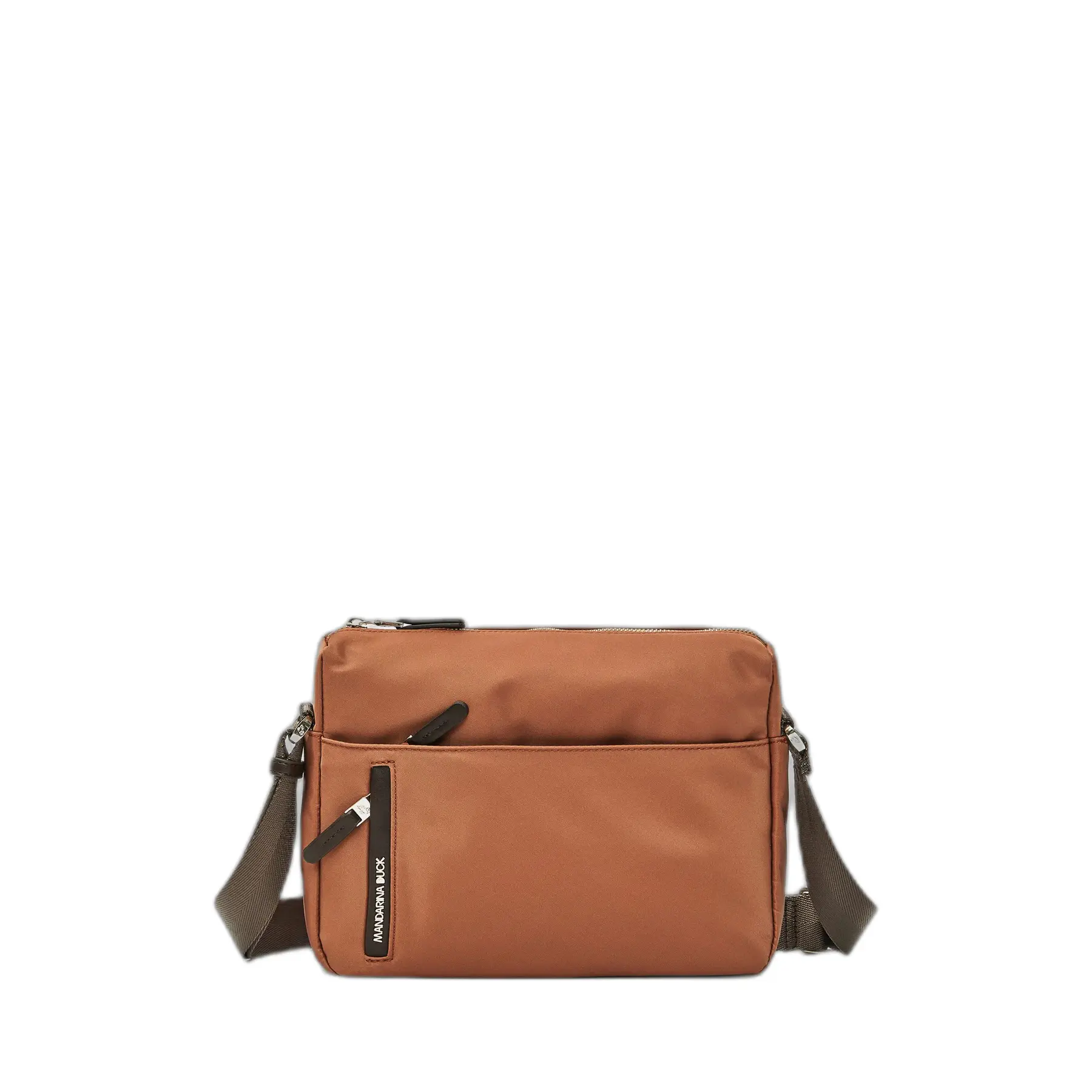 Mandarina Duck Unisex Marron Shoulder Bag With Outside Pocket Hunter