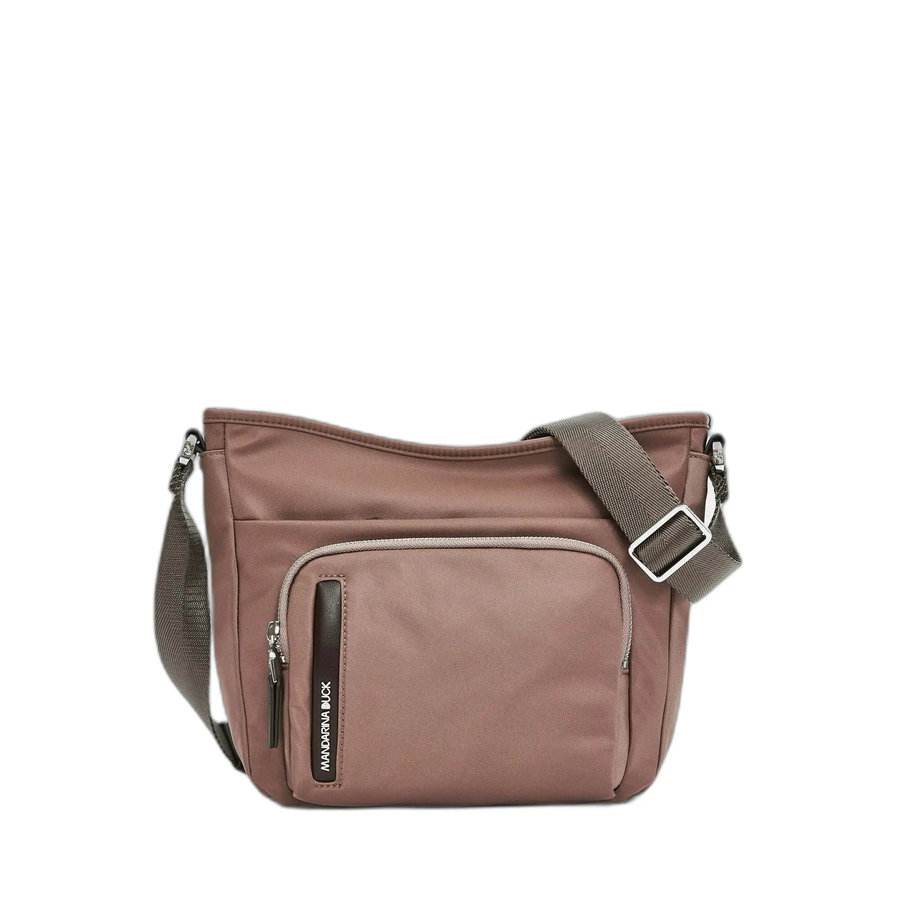 Mandarina Duck Unisex Marron Shoulder Bag With Front Pocket Hunter