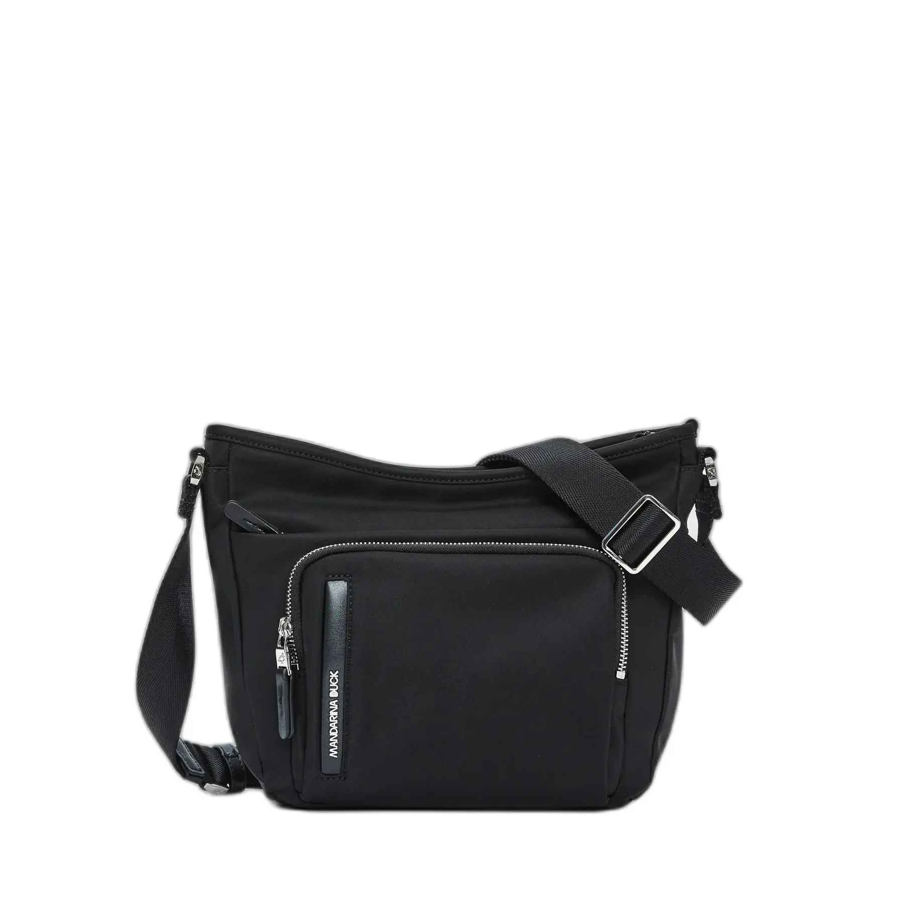 Mandarina Duck Unisex Noir Shoulder Bag With Front Pocket Hunter
