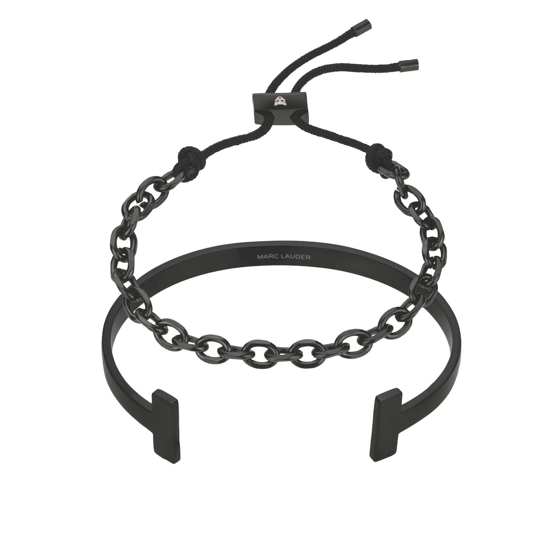 7756612219653 - Echtem Leder edelstahlarmband Marc Lauder