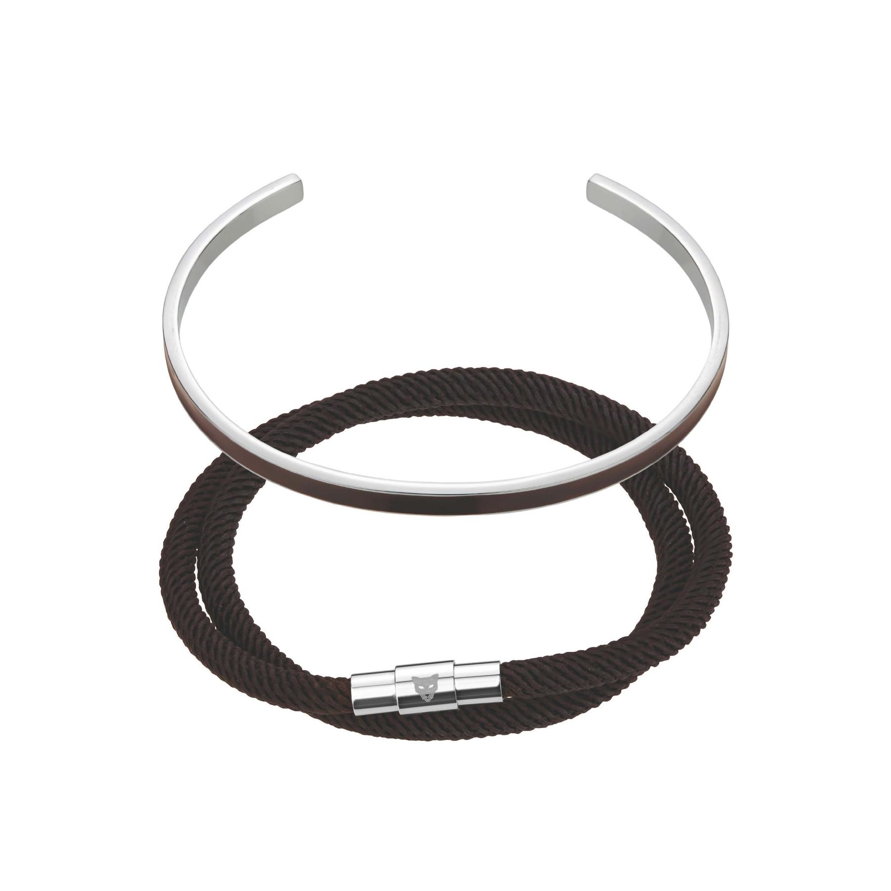 7756612220093 - Echtem Leder edelstahlarmband Marc Lauder