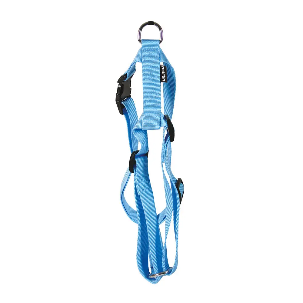 Martin Sellier Bleu Adjustable Plain Nylon Dog Harness M
