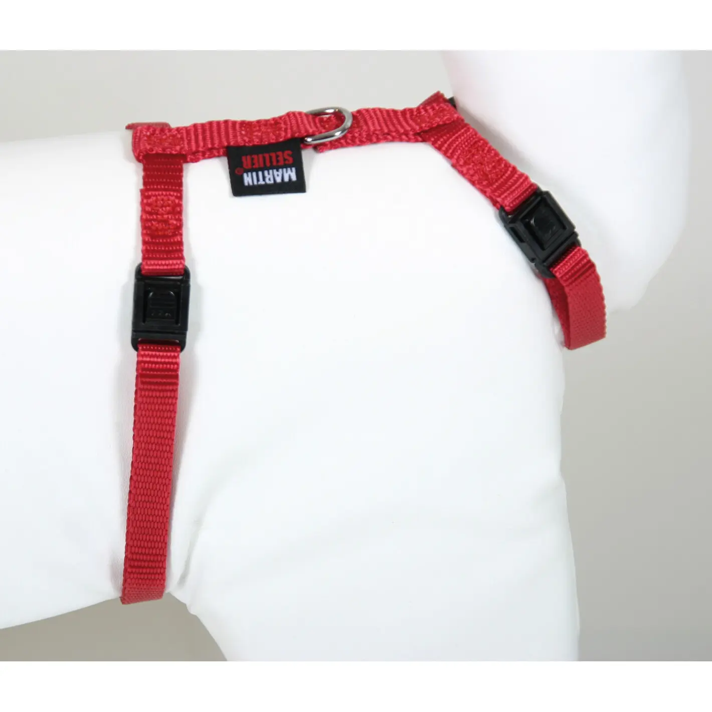 Martin Sellier Rouge Adjustable Plain Nylon Cat Harness