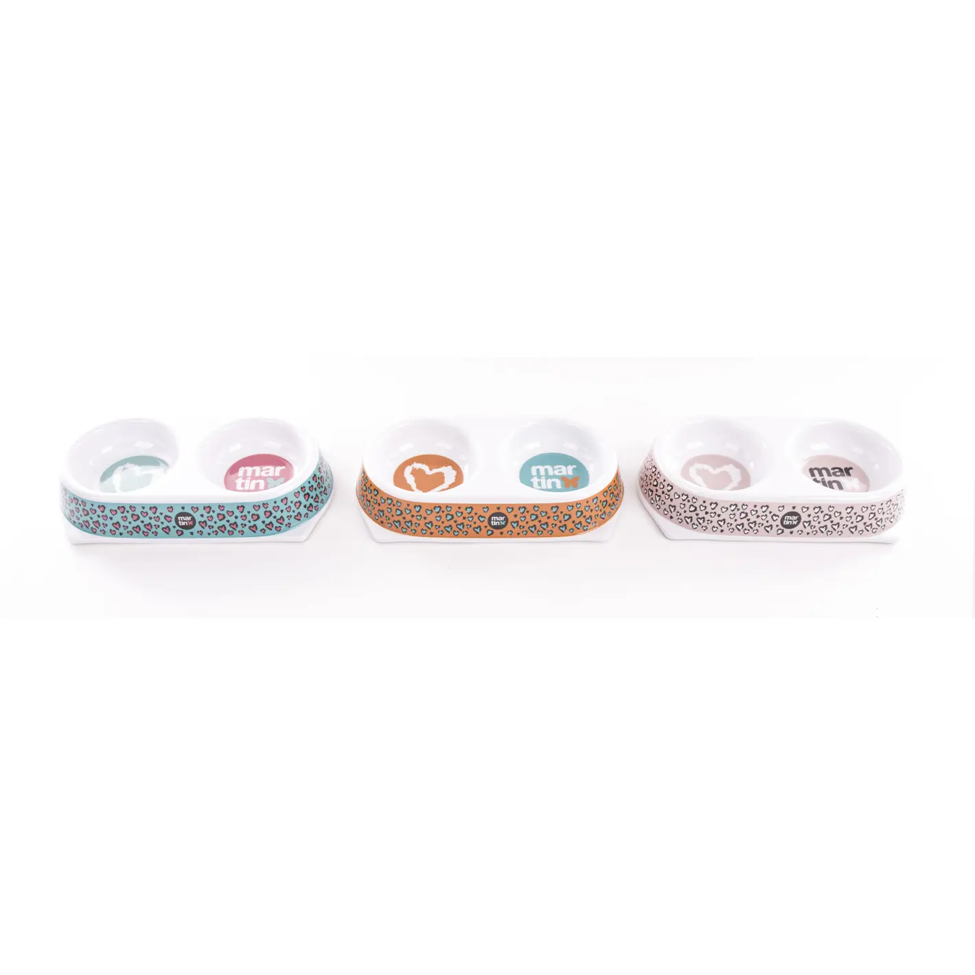 Martin Sellier Multicolore Double Dog Bowl