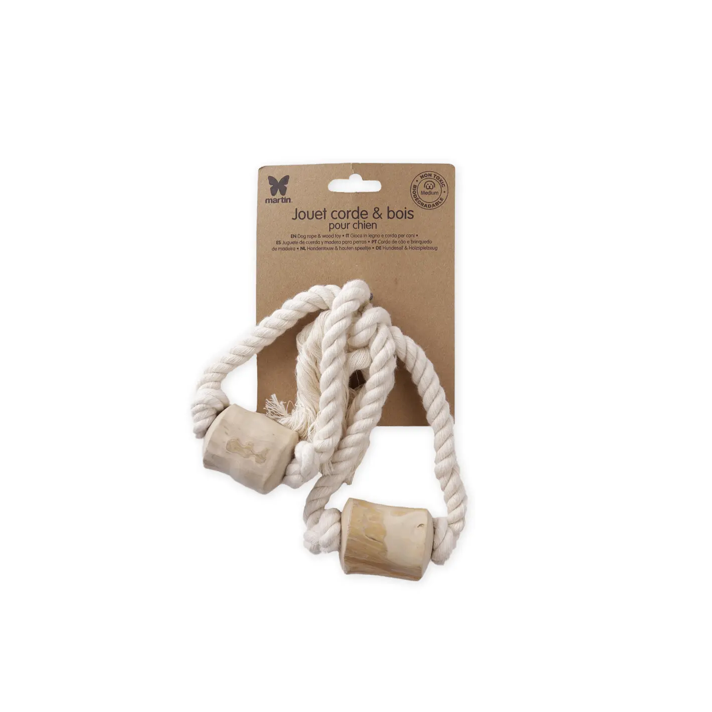 Meilleurs prix pour Jouet pour chien bois corde super 8 Martin Sellier Expresso